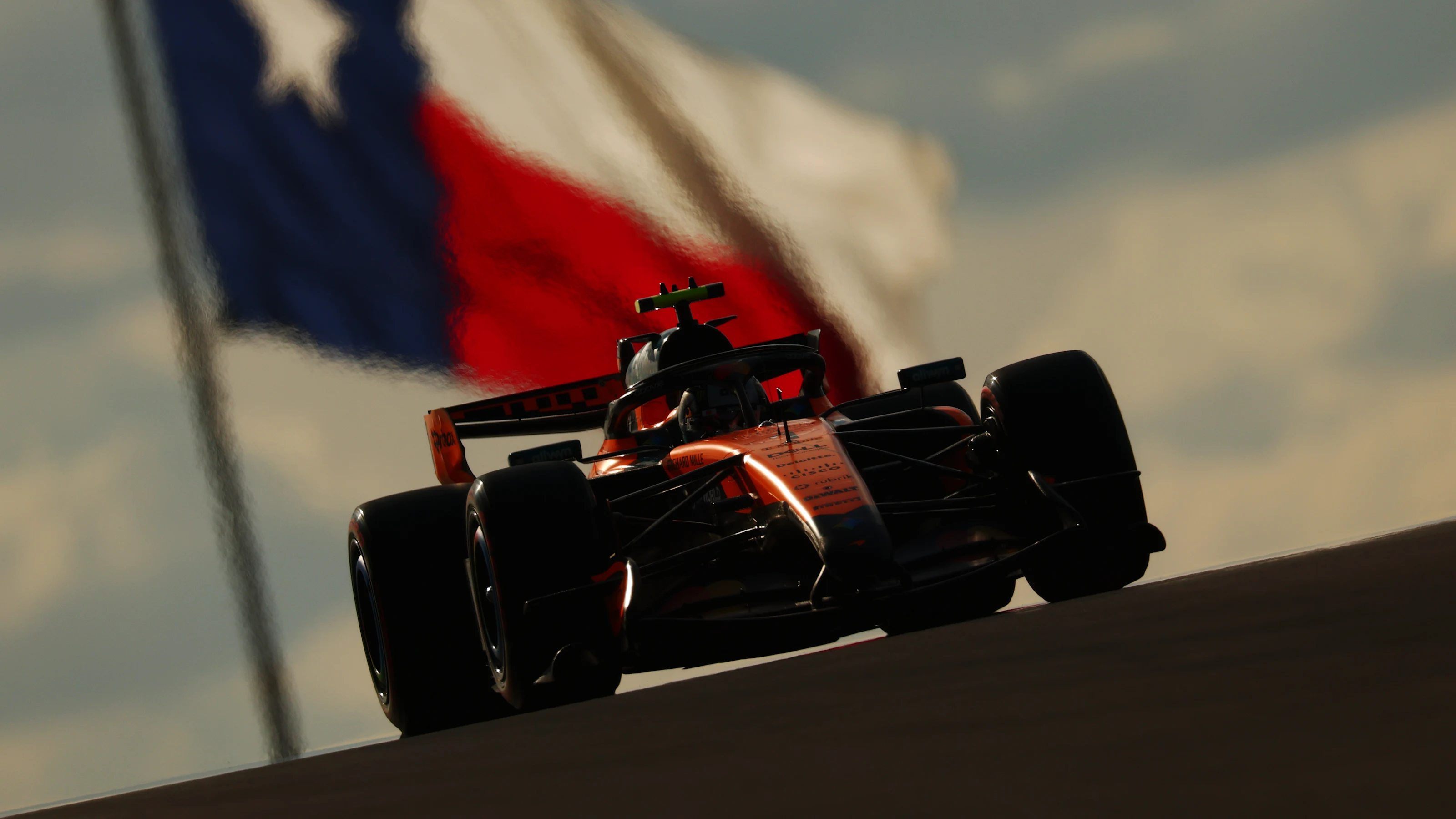 AUSTIN, TEXAS - OCTOBER 24: Lando Norris of Great Britain driving the (1) McLaren MCL40 Mercedes on