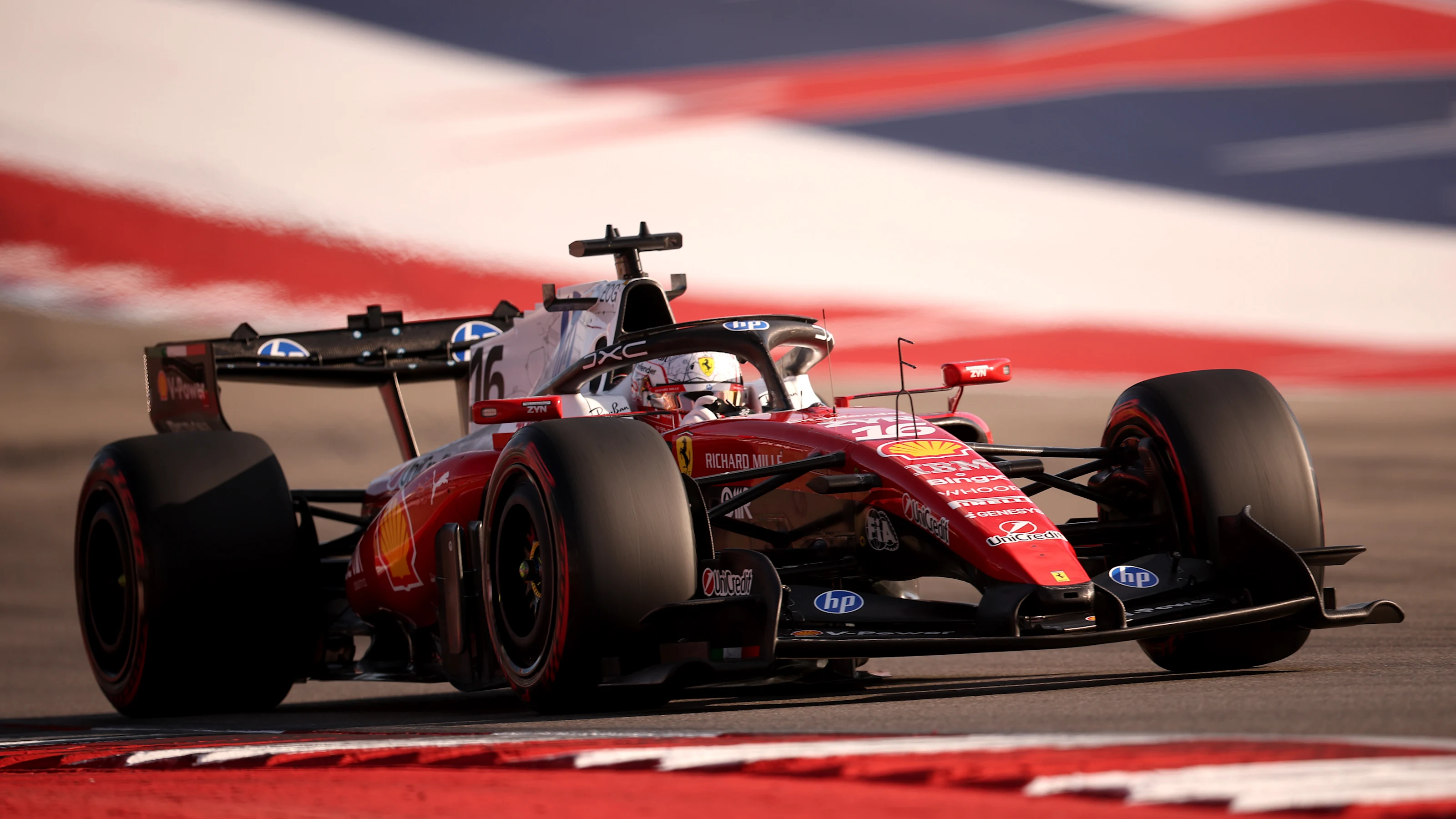 AUSTIN, TEXAS - OCTOBER 24: Charles Leclerc of Monaco driving the (16) Scuderia Ferrari SF-26 on