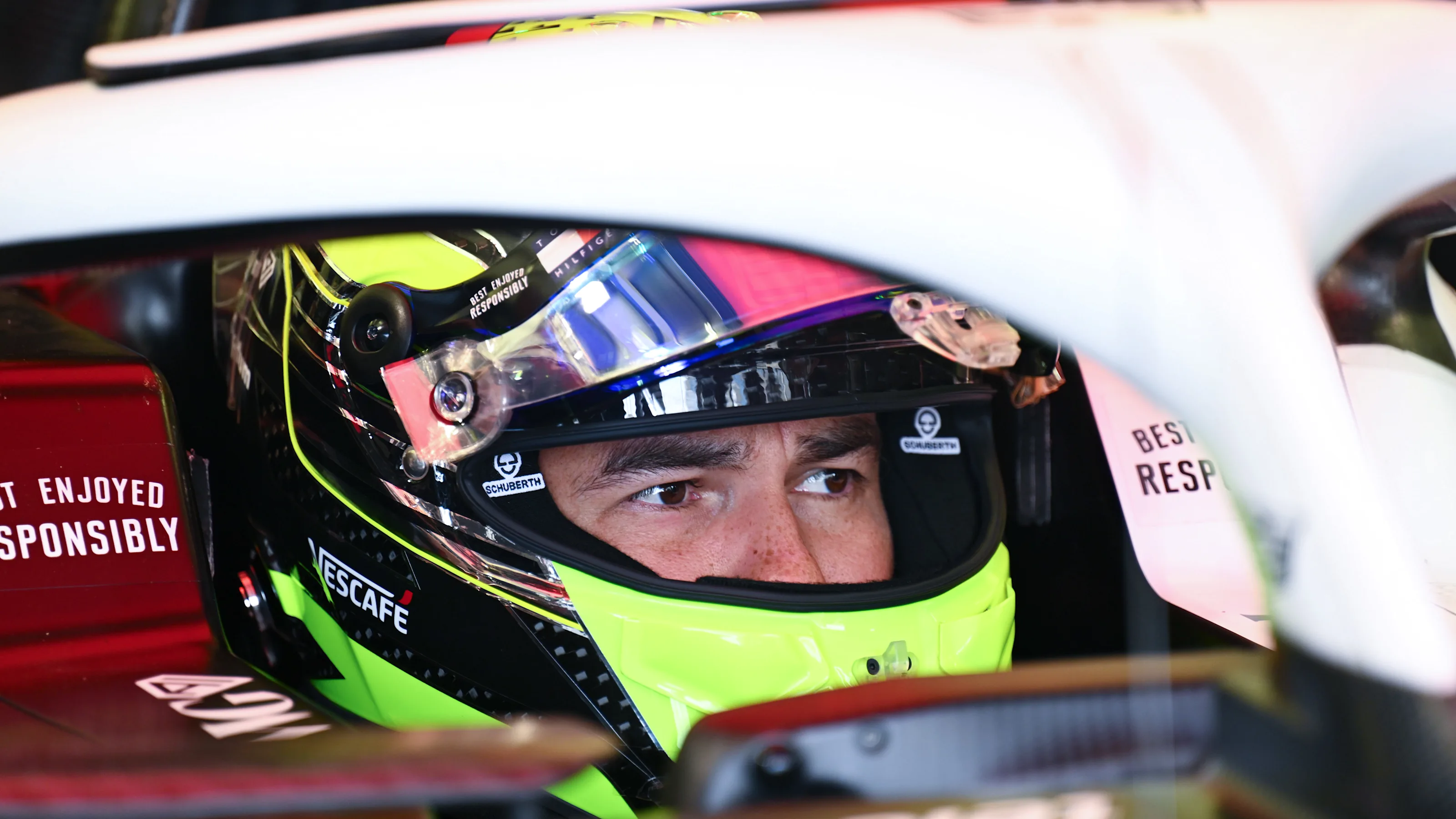 BAHRAIN, BAHRAIN - FEBRUARY 12: Sergio Perez of Mexico and Cadillac F1 Team prepares to drive