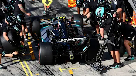 MONZA, ITALY - SEPTEMBER 04: Andrea Kimi Antonelli of Italy driving the (12) Mercedes AMG Petronas