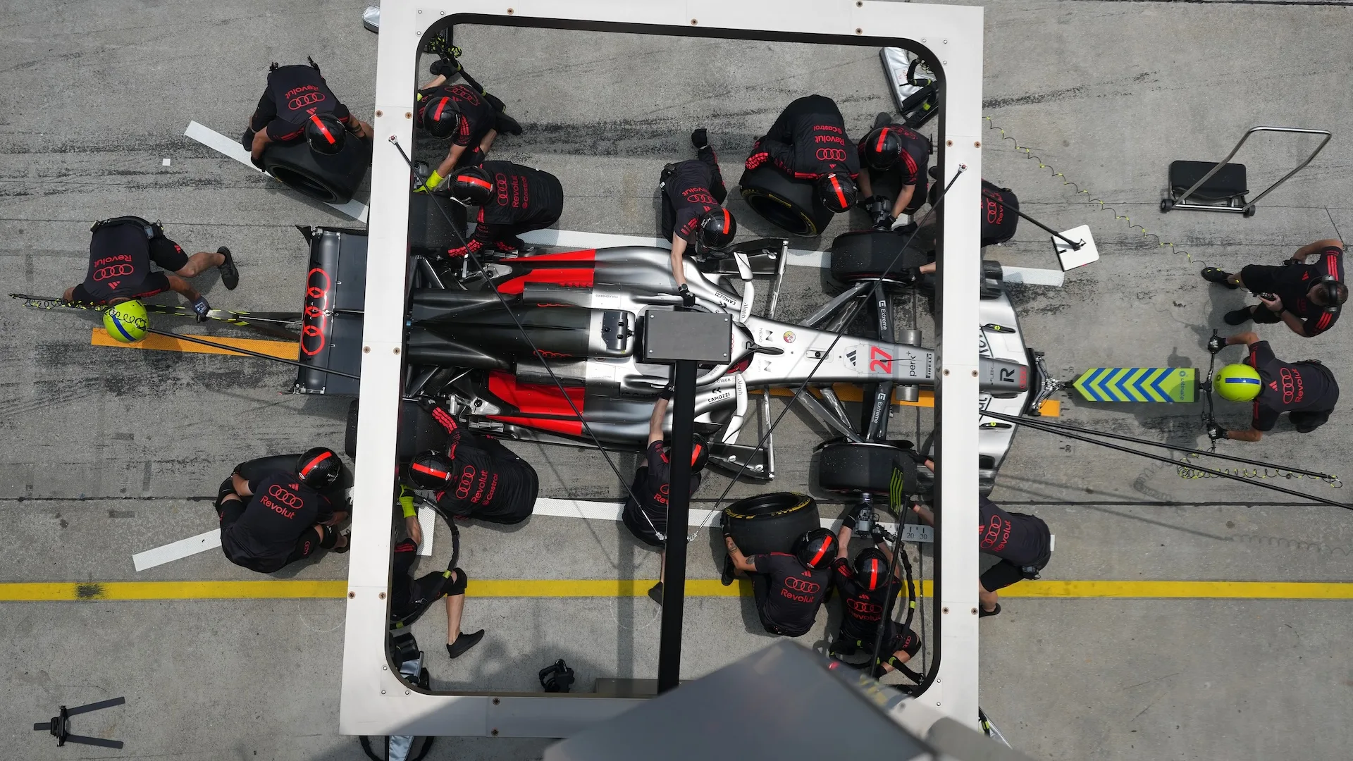 KUALA LUMPUR, MALAYSIA - OCTOBER 03: Nico Hulkenberg of Germany driving the (27) Audi F1 Team R26