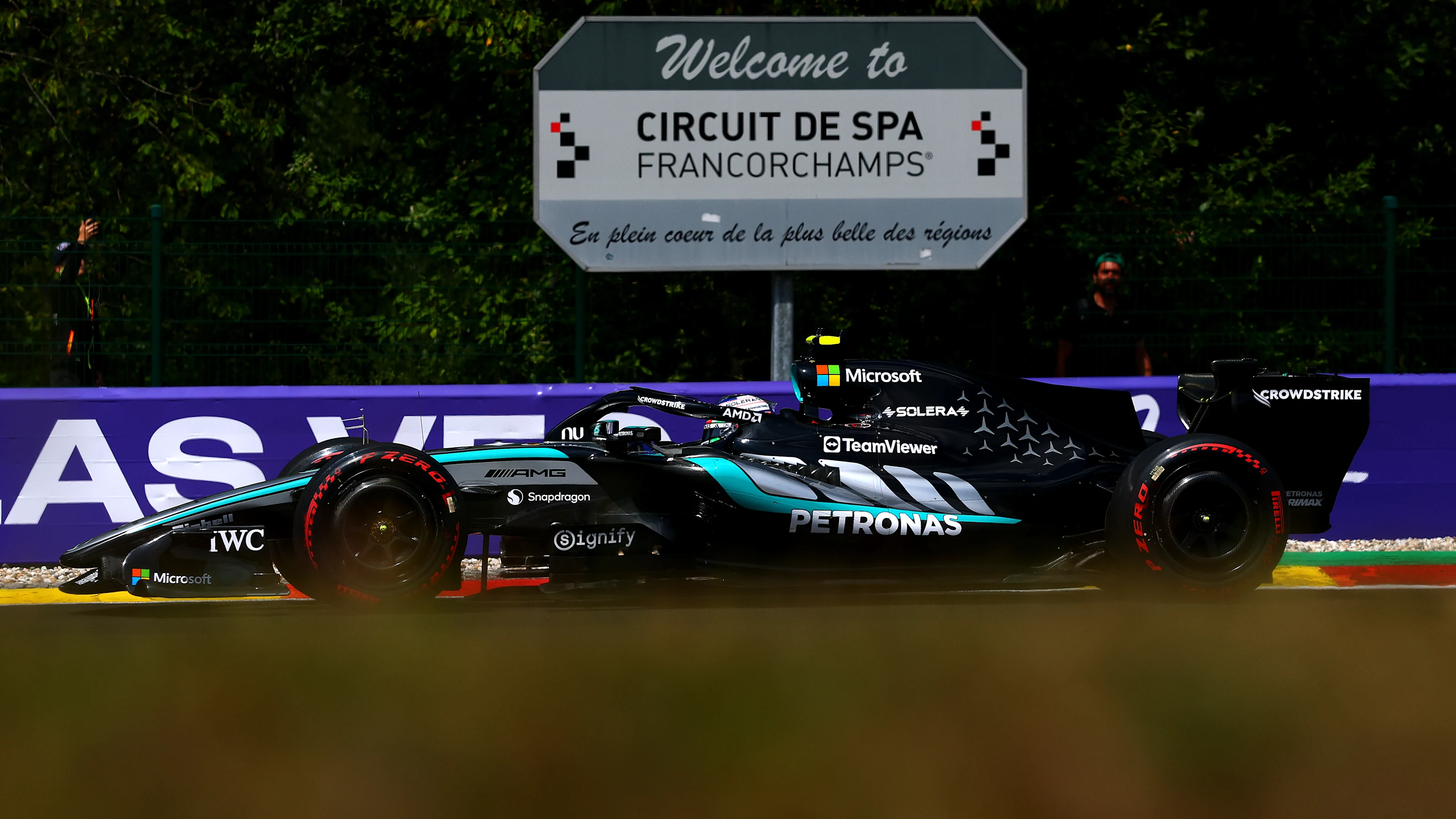 SPA, BELGIUM - JULY 18: Andrea Kimi Antonelli of Italy driving the (12) Mercedes AMG Petronas F1