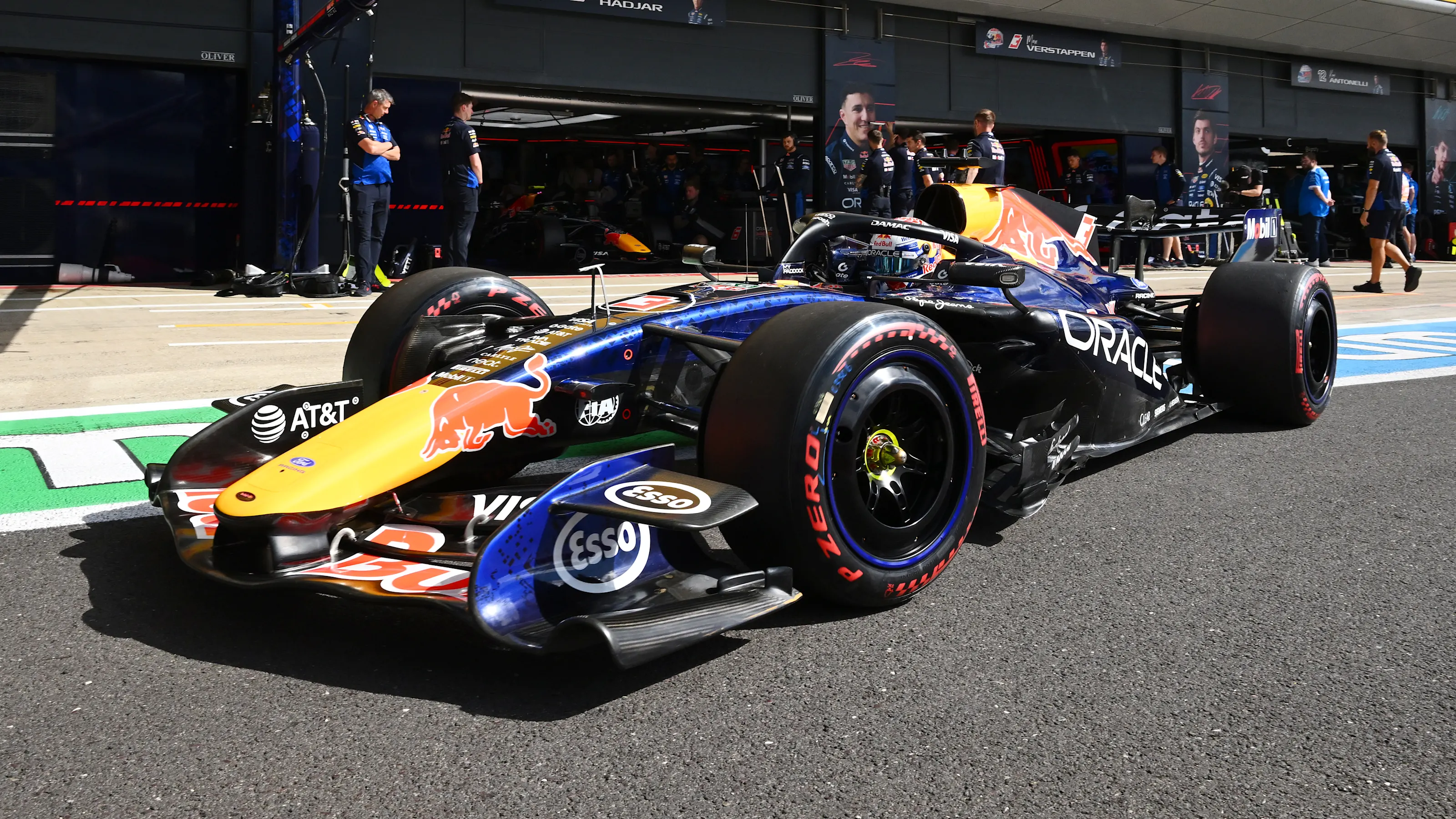NORTHAMPTON, ENGLAND - JULY 04: Max Verstappen of the Netherlands driving the (3) Oracle Red Bull