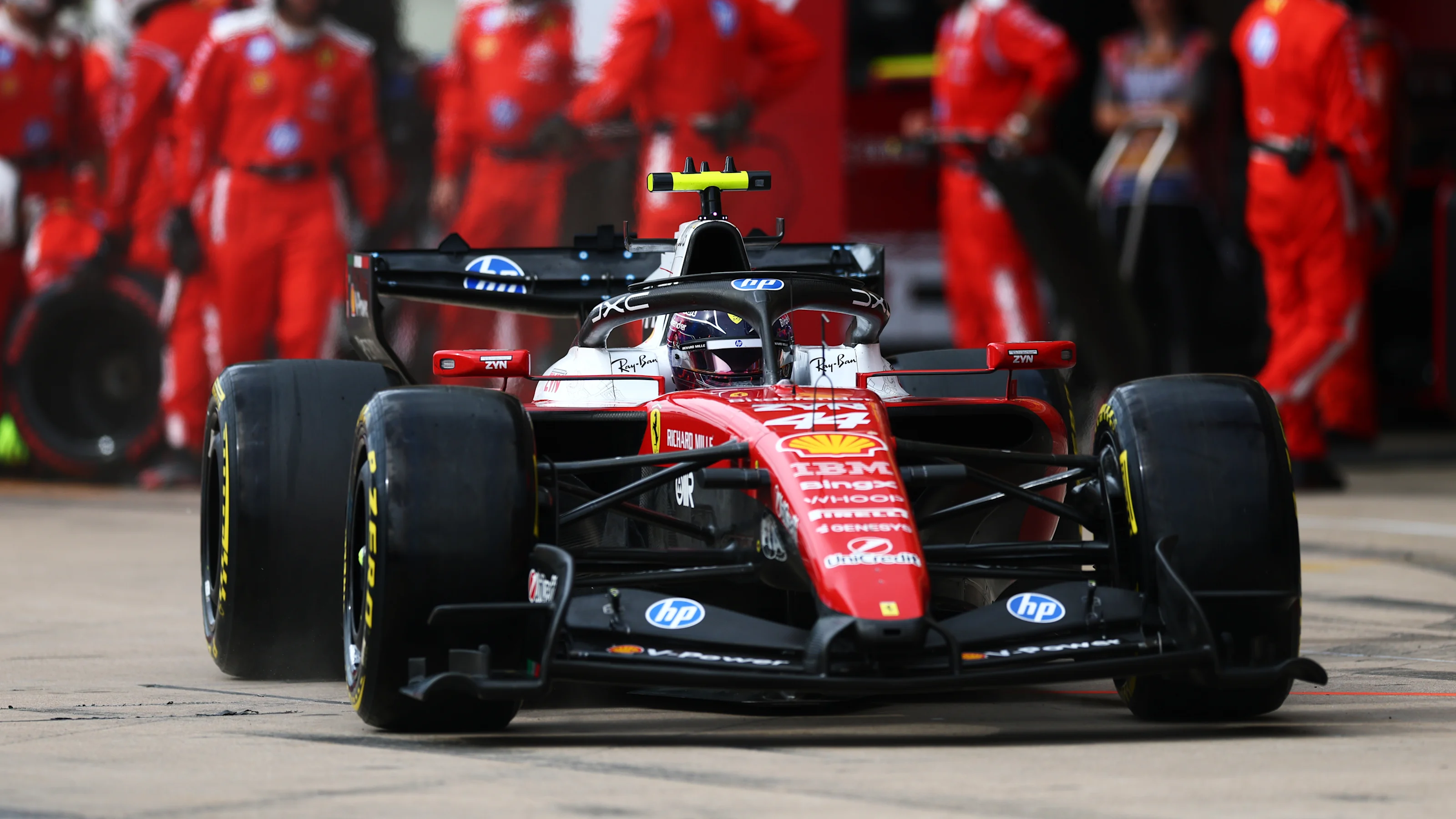 AUSTIN, TEXAS - OCTOBER 25: Lewis Hamilton of Great Britain driving the (44) Scuderia Ferrari SF-26