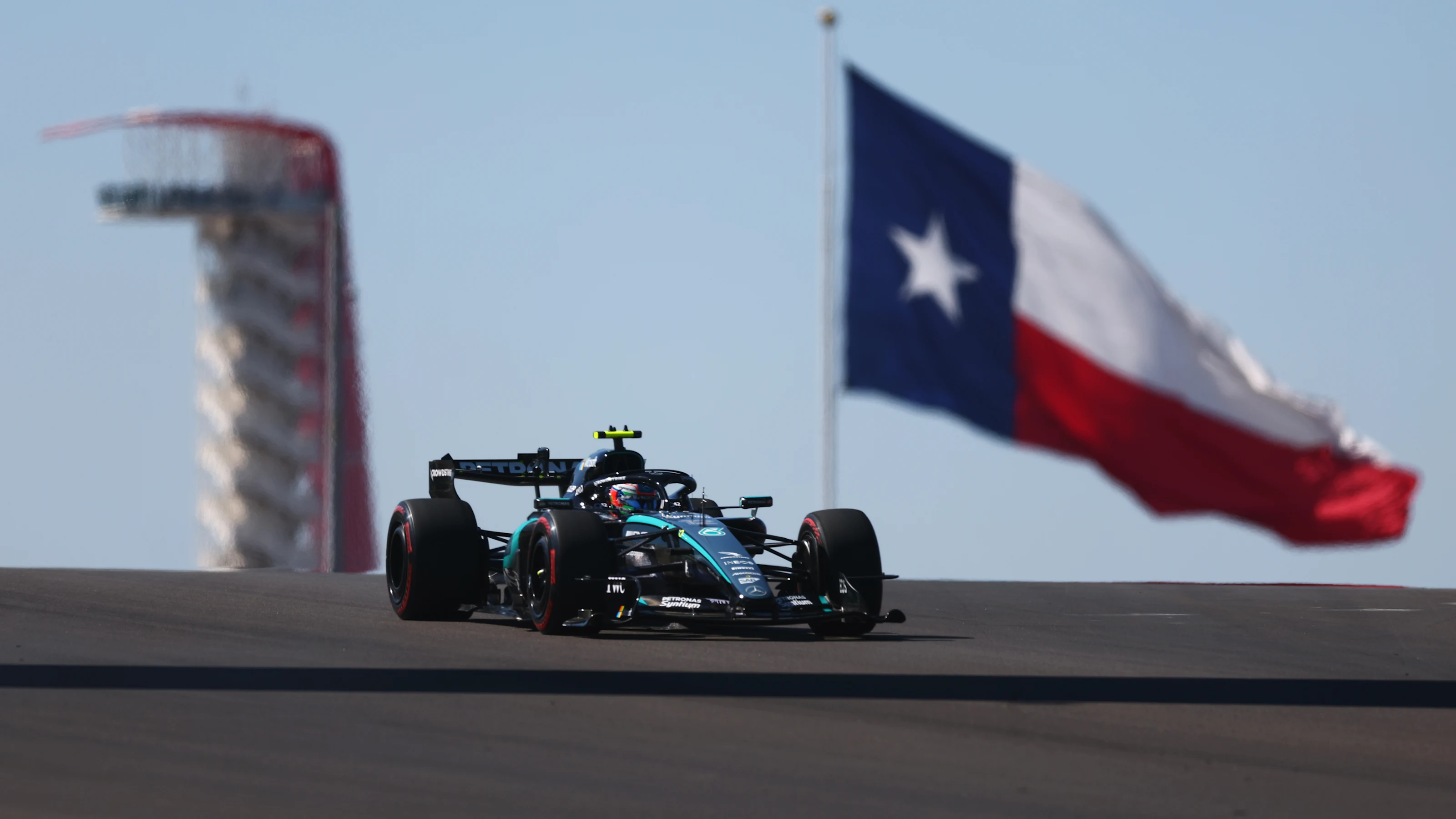 AUSTIN, TEXAS - OCTOBER 23: Andrea Kimi Antonelli of Italy driving the (12) Mercedes AMG Petronas