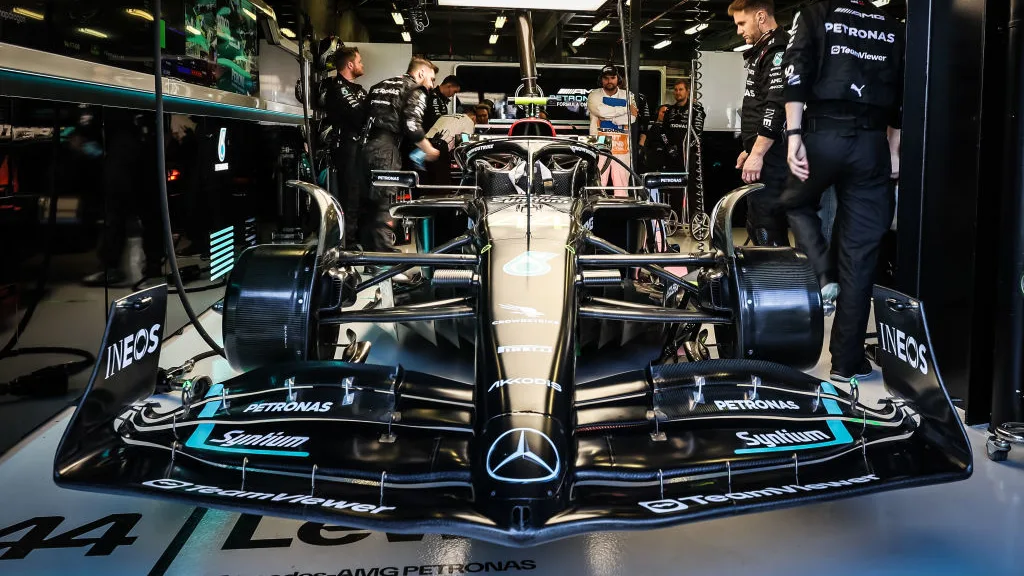 MELBOURNE, AUSTRALIA - APRIL 2: Mercedes-AMG PETRONAS Formula One Team garage before the start of