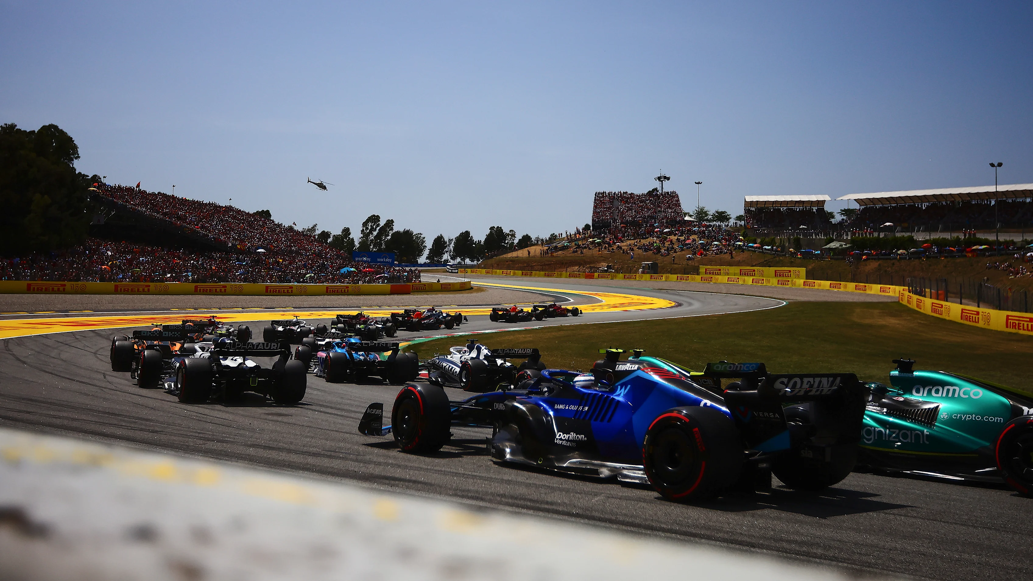 BARCELONA, SPAIN - MAY 22: Start of the F1 Grand Prix of Spain at Circuit de Barcelona-Catalunya on