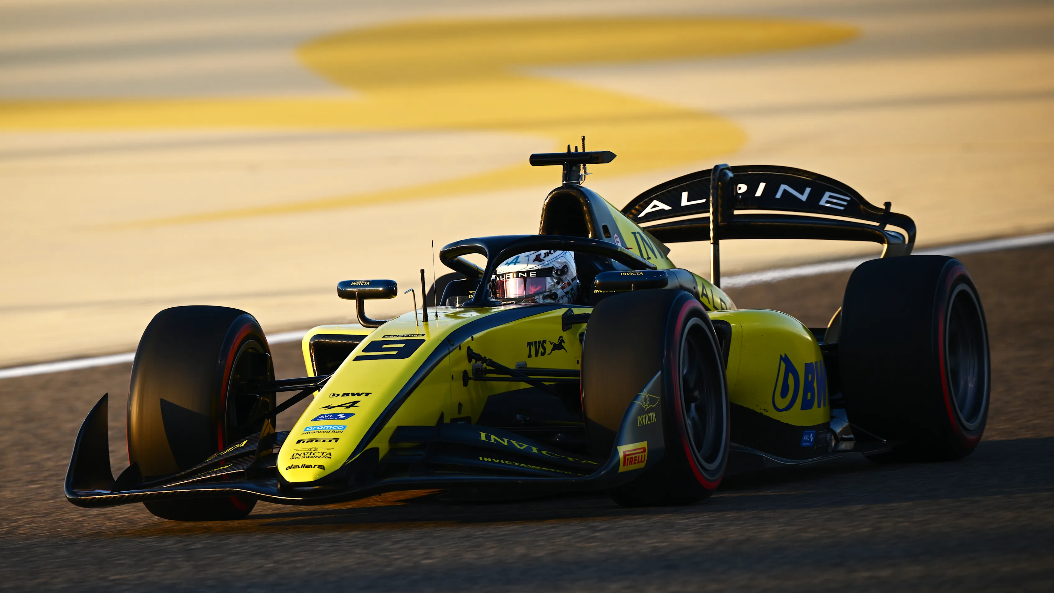 BAHRAIN, BAHRAIN - FEBRUARY 29: Kush Maini of India and Invicta Racing (9) drives on track during