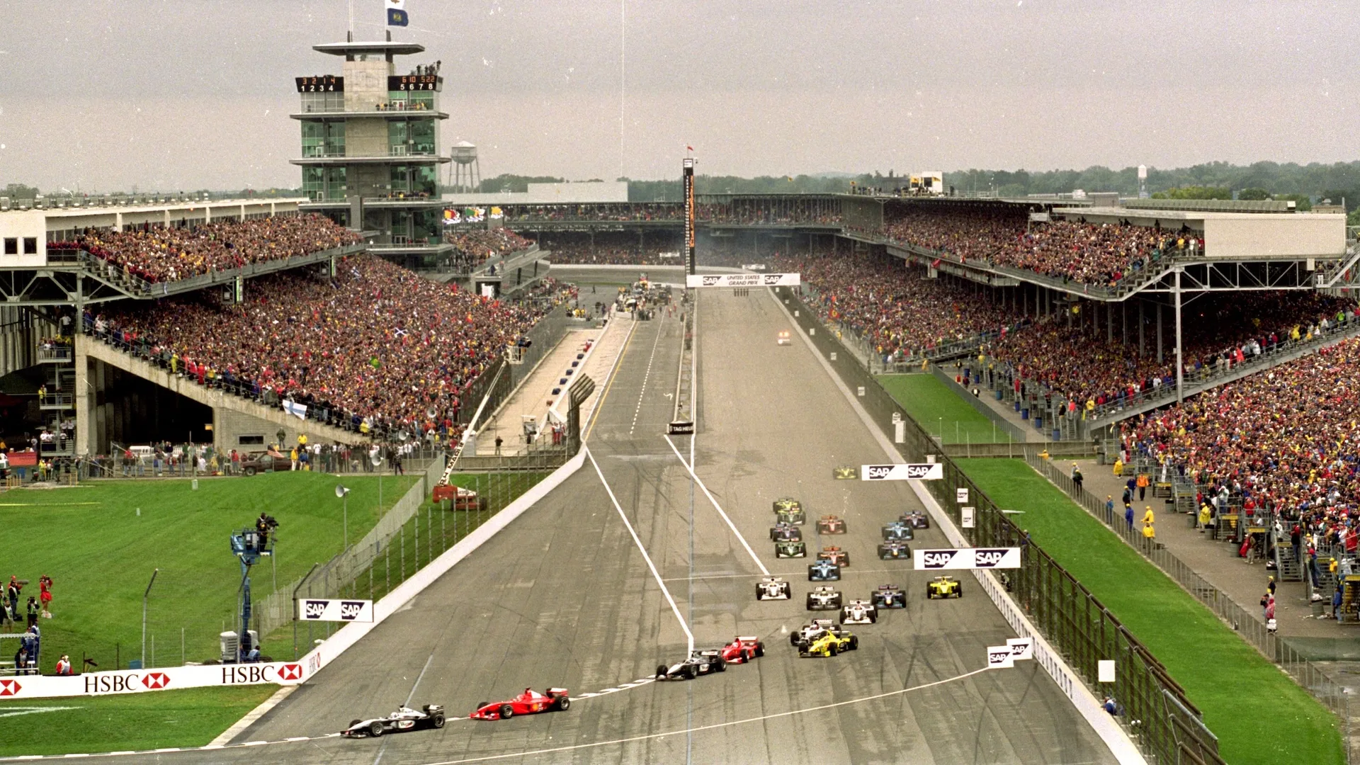 24 Sep 2000: Start of the United States Grand Prix during the United States Formula One Grand Prix