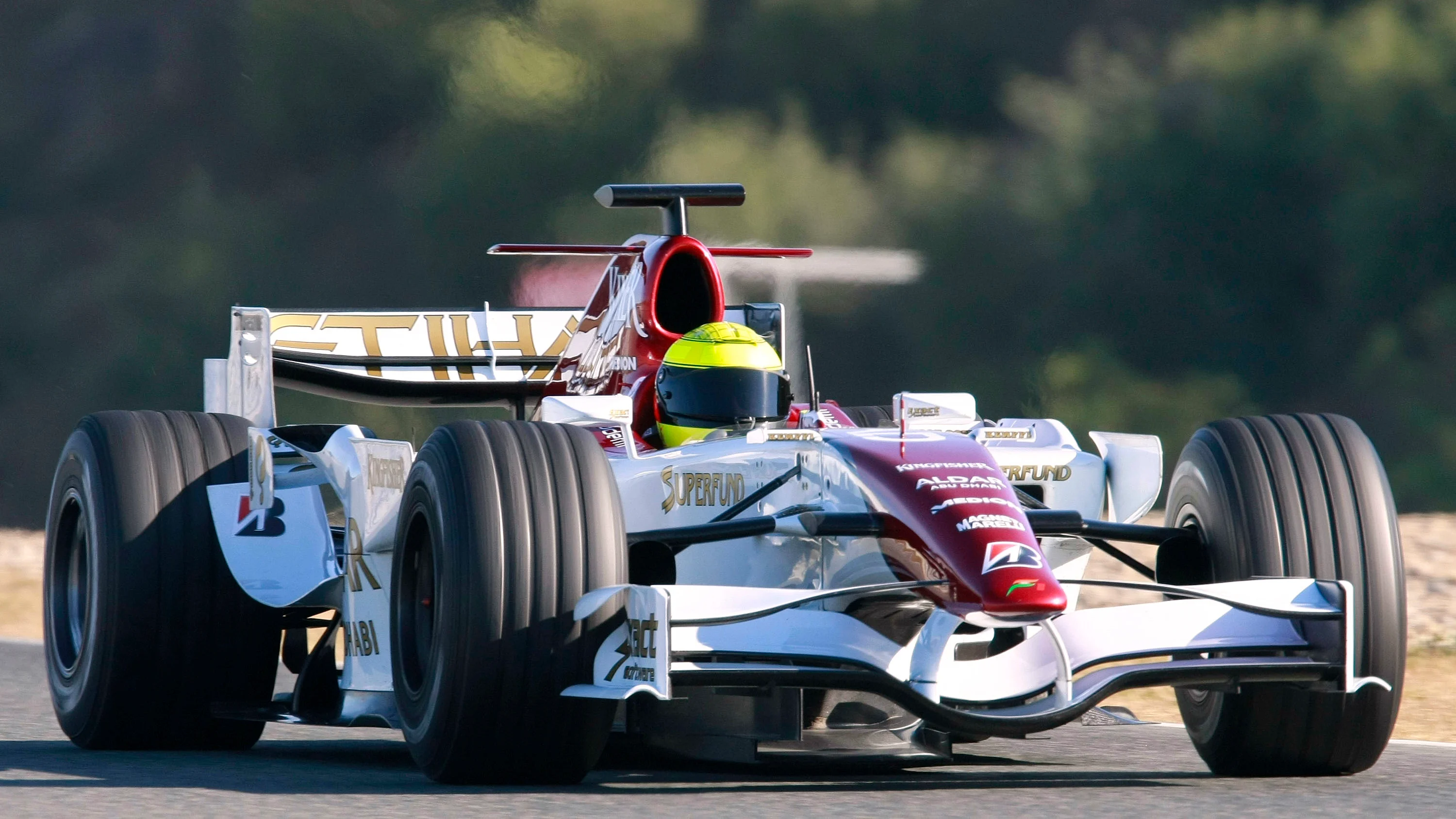 JEREZ DE LA FRONTERA, SPAIN - DECEMBER 06: Ralf Schumacher of Germany test drives the Force India