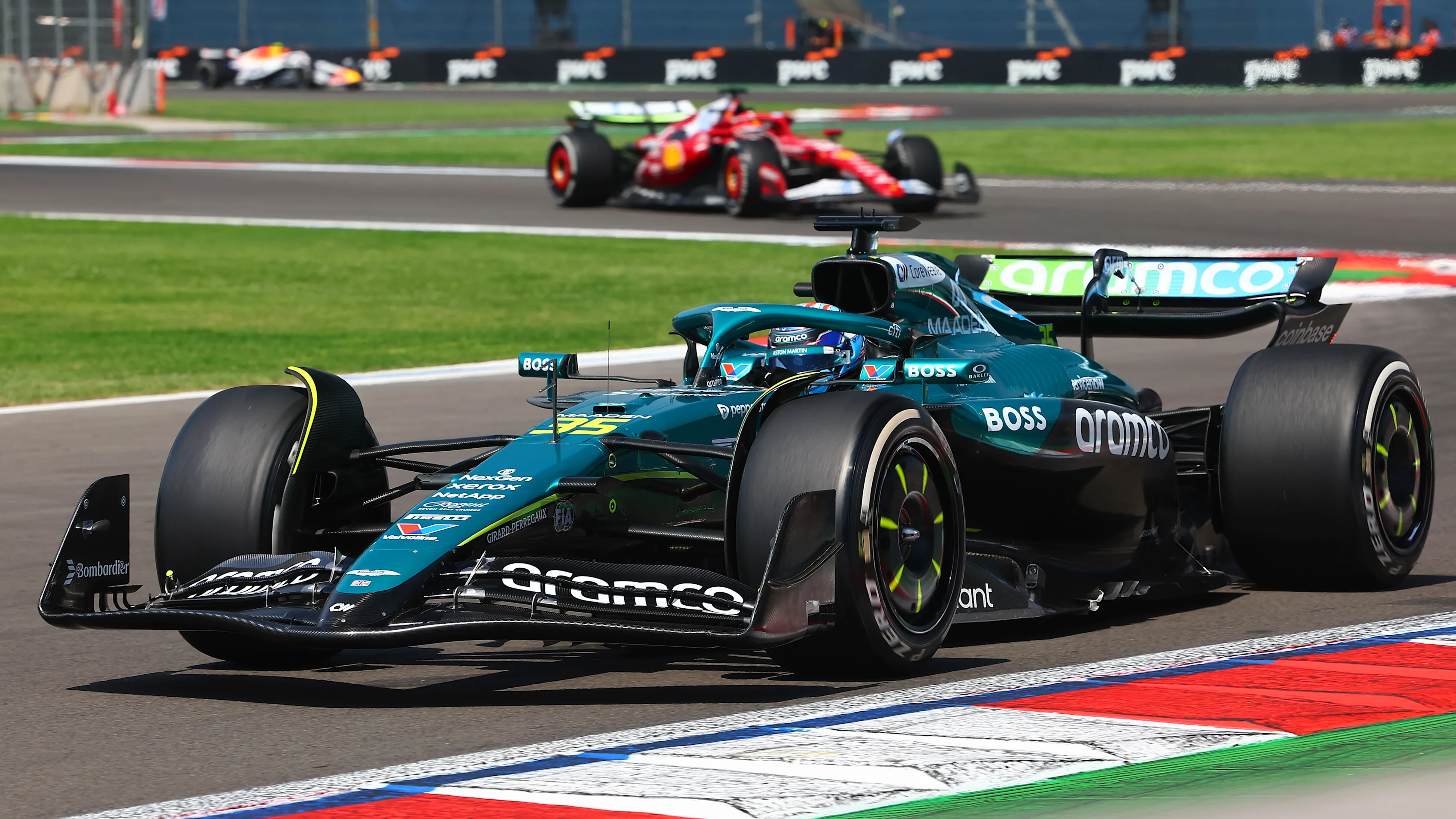 MEXICO CITY, MEXICO - OCTOBER 24: Jak Crawford of United States driving the (35) Aston Martin F1