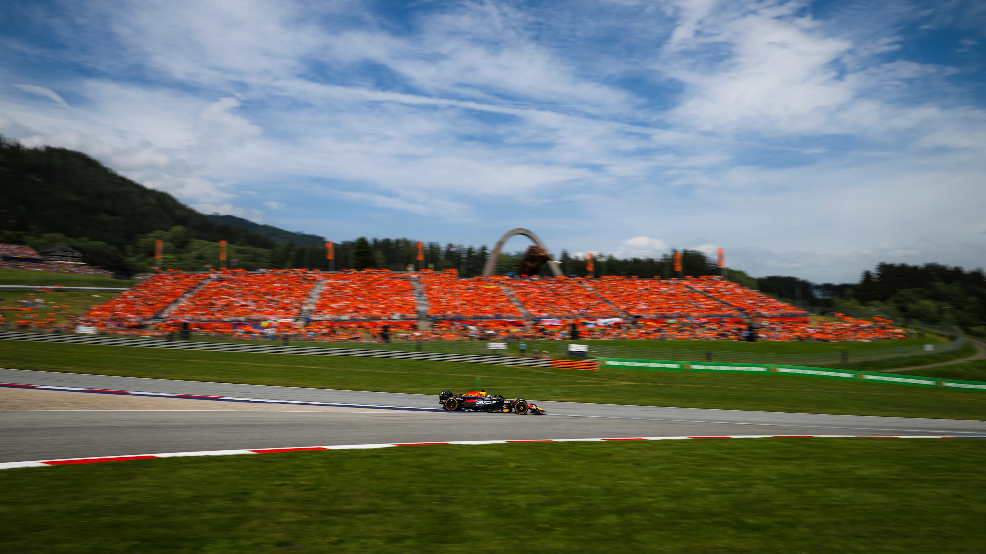 SPIELBERG, AUSTRIA - JUNE 30: Max Verstappen of the Netherlands driving the (1) Oracle Red Bull