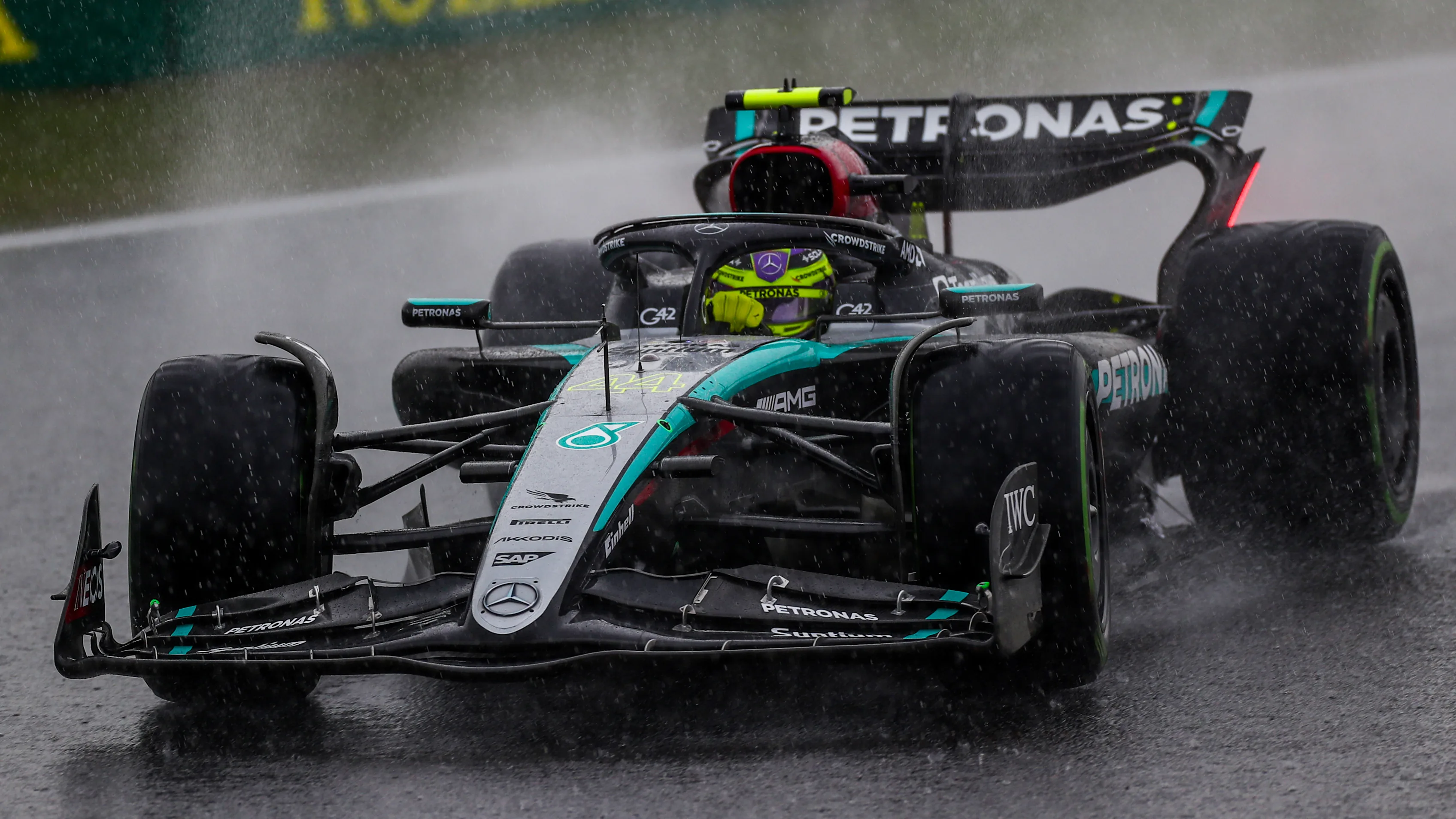 SHANGHAI, CHINA - APRIL 19: Lewis Hamilton of Mercedes and Great Britain during Sprint Qualifying