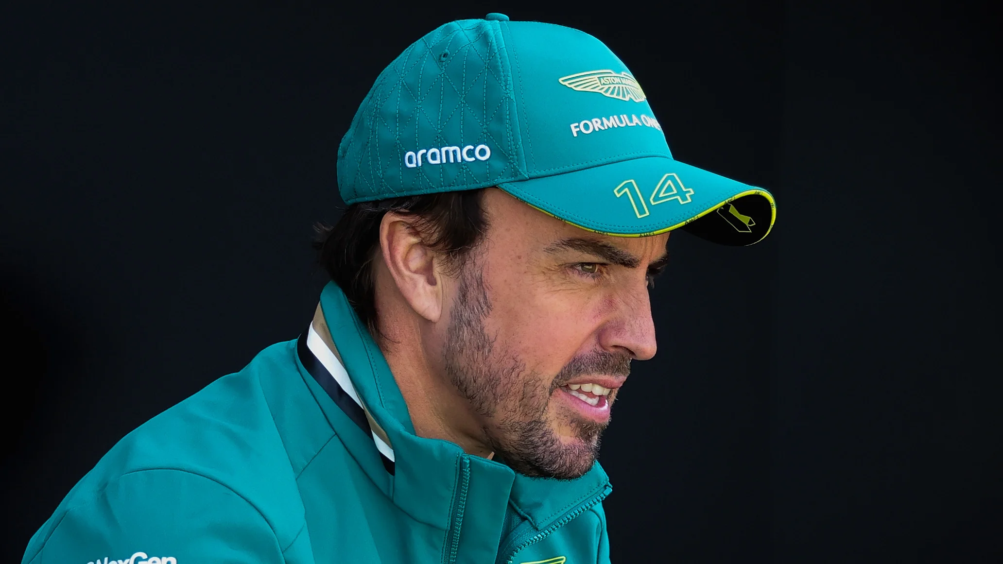 SHANGHAI, CHINA - APRIL 18: Fernando Alonso of Spain and Aston Martin F1 Team looks on in the