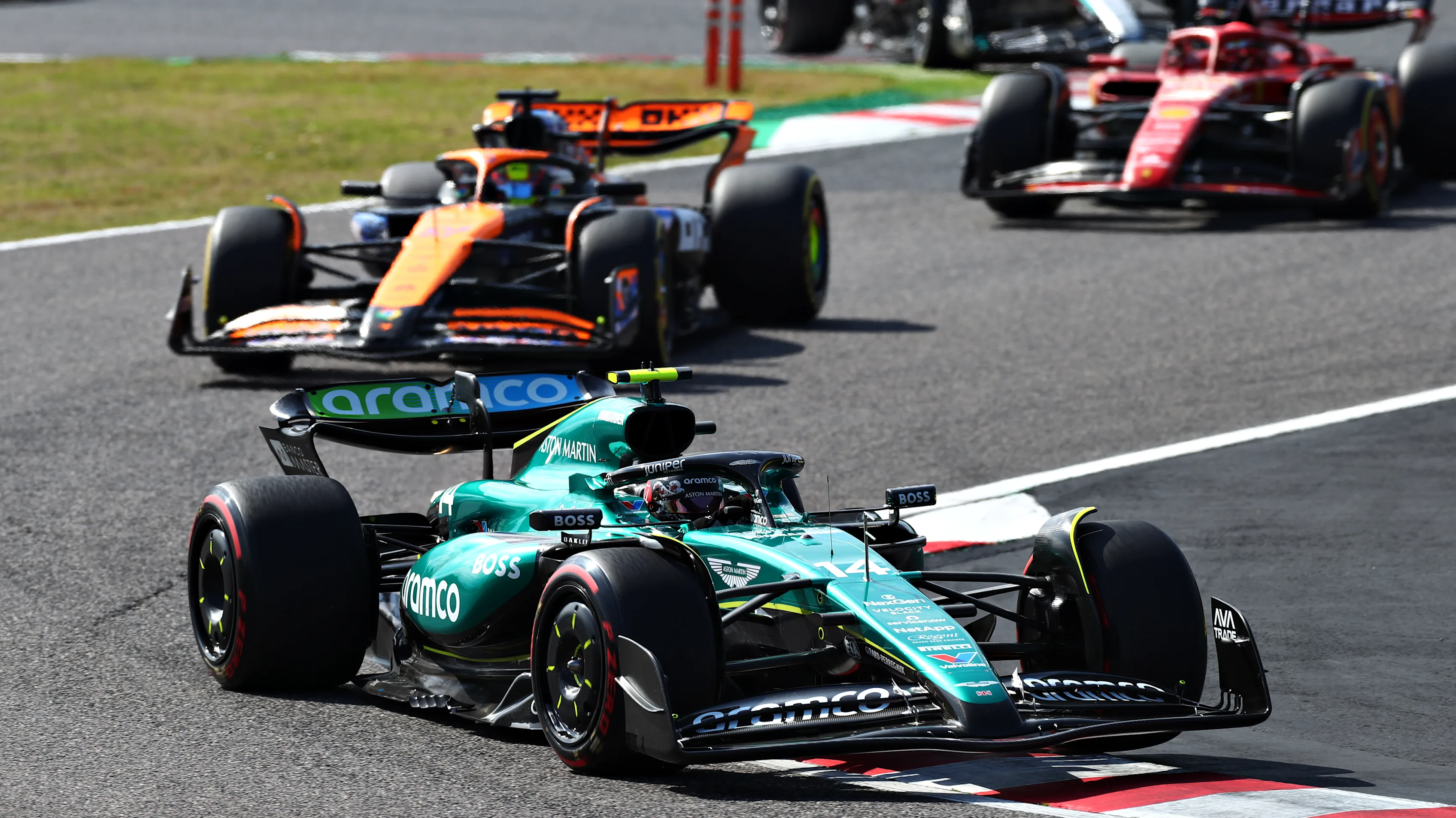 SUZUKA, JAPAN - APRIL 07: Fernando Alonso of Spain driving the (14) Aston Martin AMR24 Mercedes