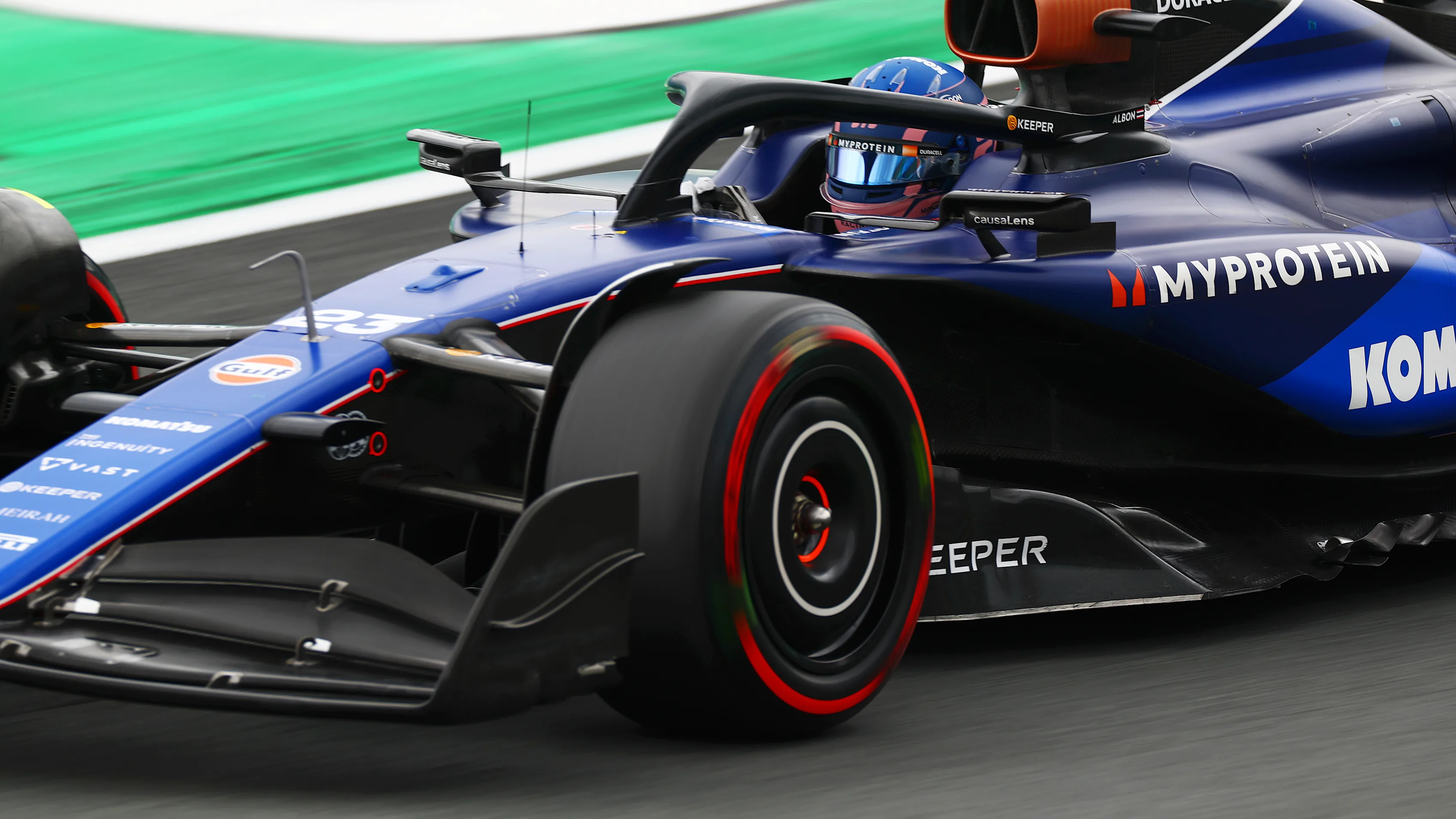 ZANDVOORT, NETHERLANDS - AUGUST 24: Alexander Albon of Thailand driving the (23) Williams FW46