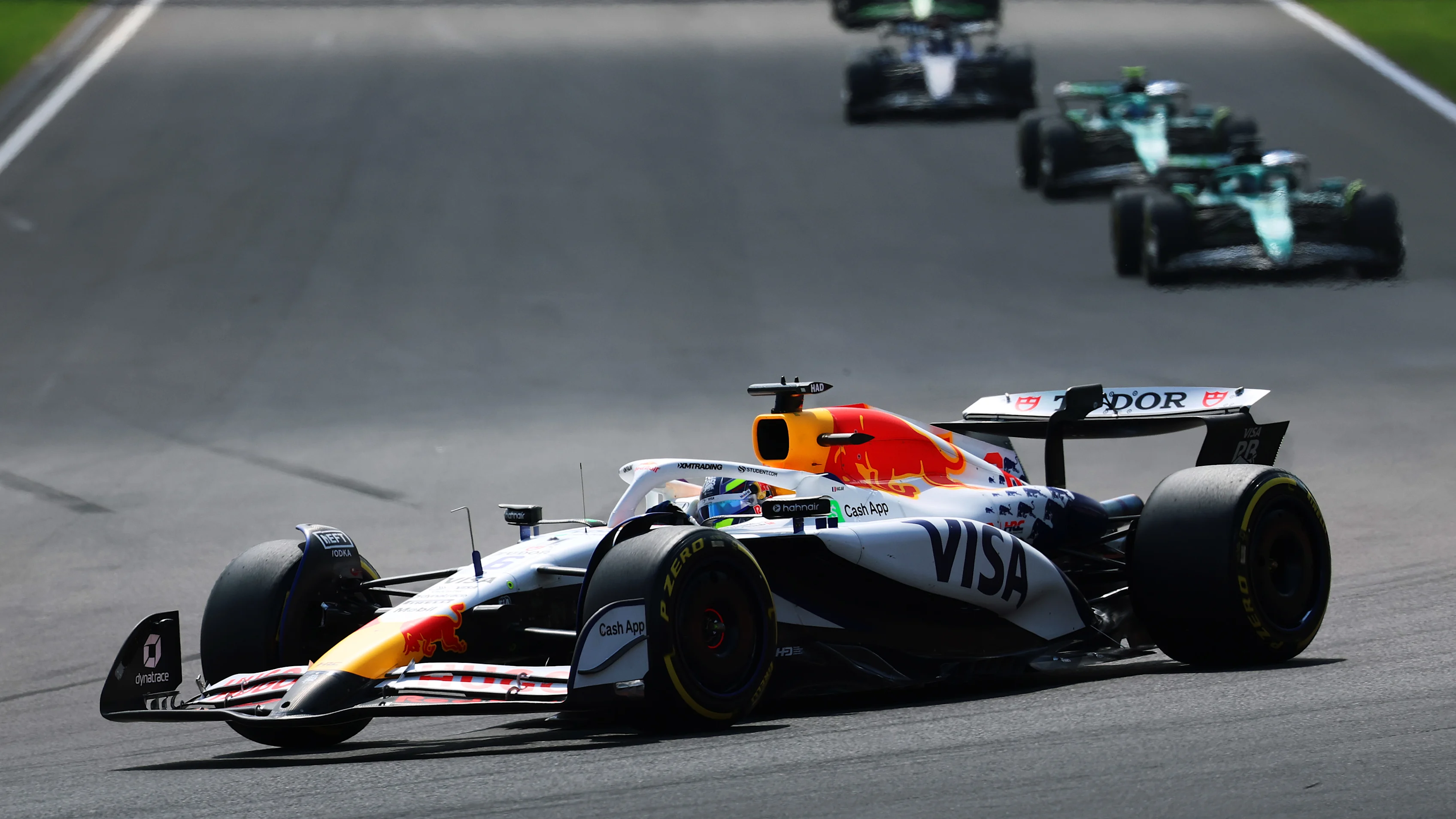 SPA, BELGIUM - JULY 26: Isack Hadjar of France driving the (6) Visa Cash App Racing Bulls VCARB 02 on track during the Sprint ahead of the F1 Grand Prix of Belgium at Circuit de Spa-Francorchamps on July 26, 2025 in Spa, Belgium. (Photo by Mark Thompson/Getty Images)