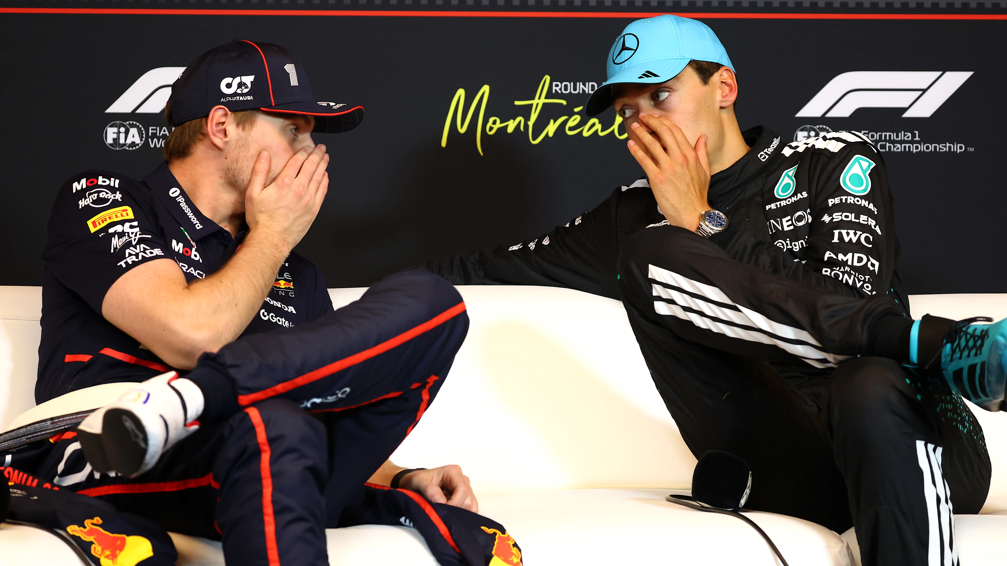MONTREAL, QUEBEC - JUNE 15: Race winner George Russell of Great Britain and Mercedes AMG Petronas