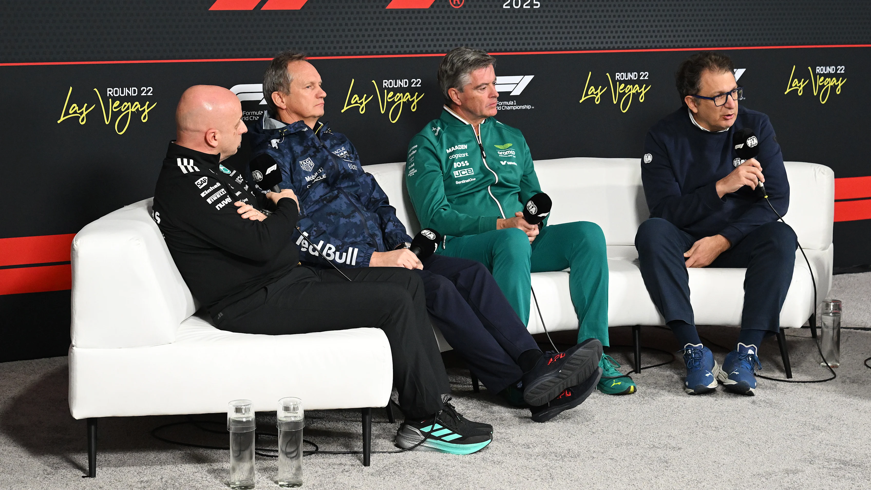 LAS VEGAS, NEVADA - NOVEMBER 20: Simone Resta, Deputy Technical Director at Mercedes AMG Petronas