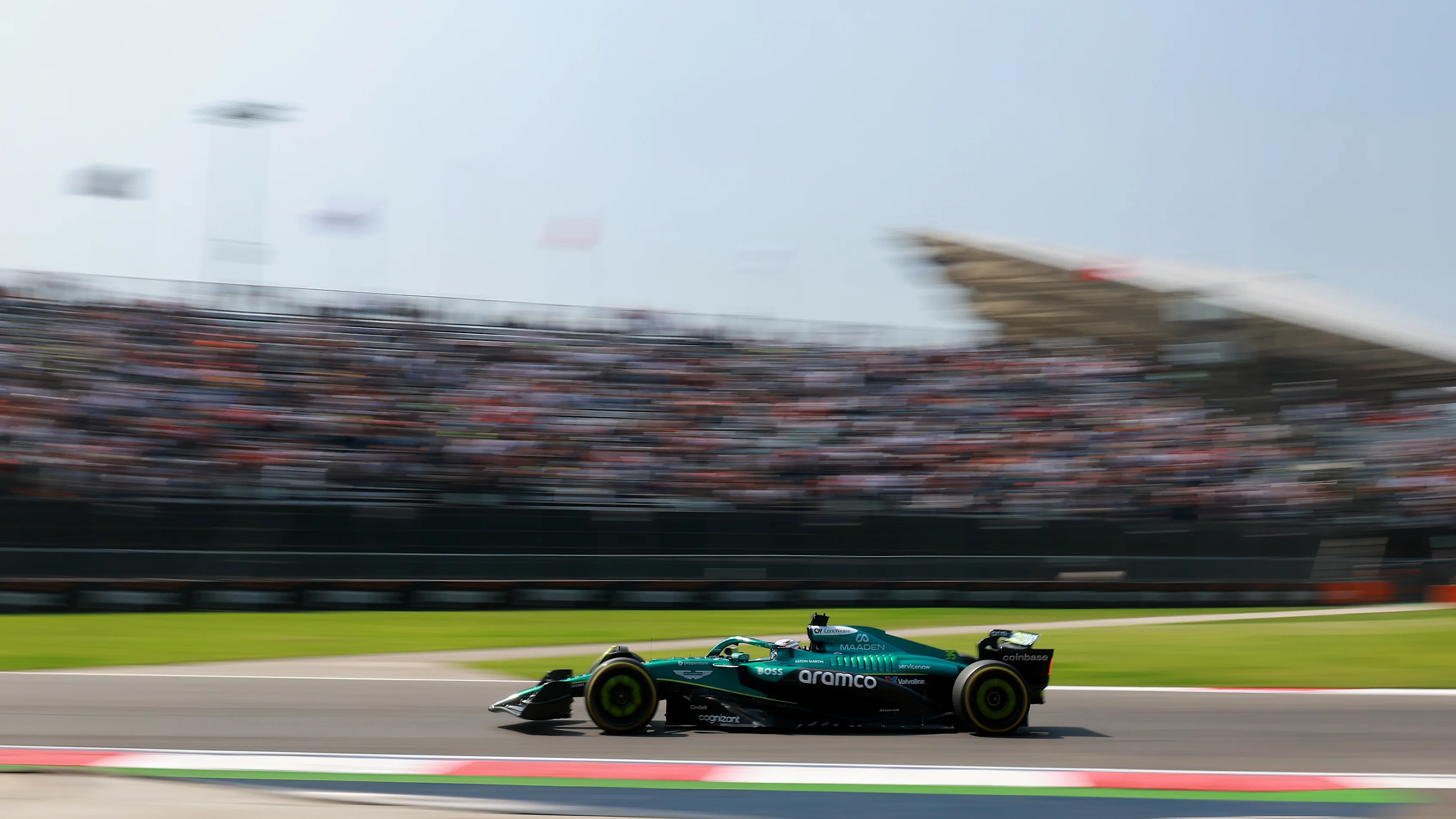 MEXICO CITY, MEXICO - OCTOBER 24: Jak Crawford of United States driving the (35) Aston Martin F1