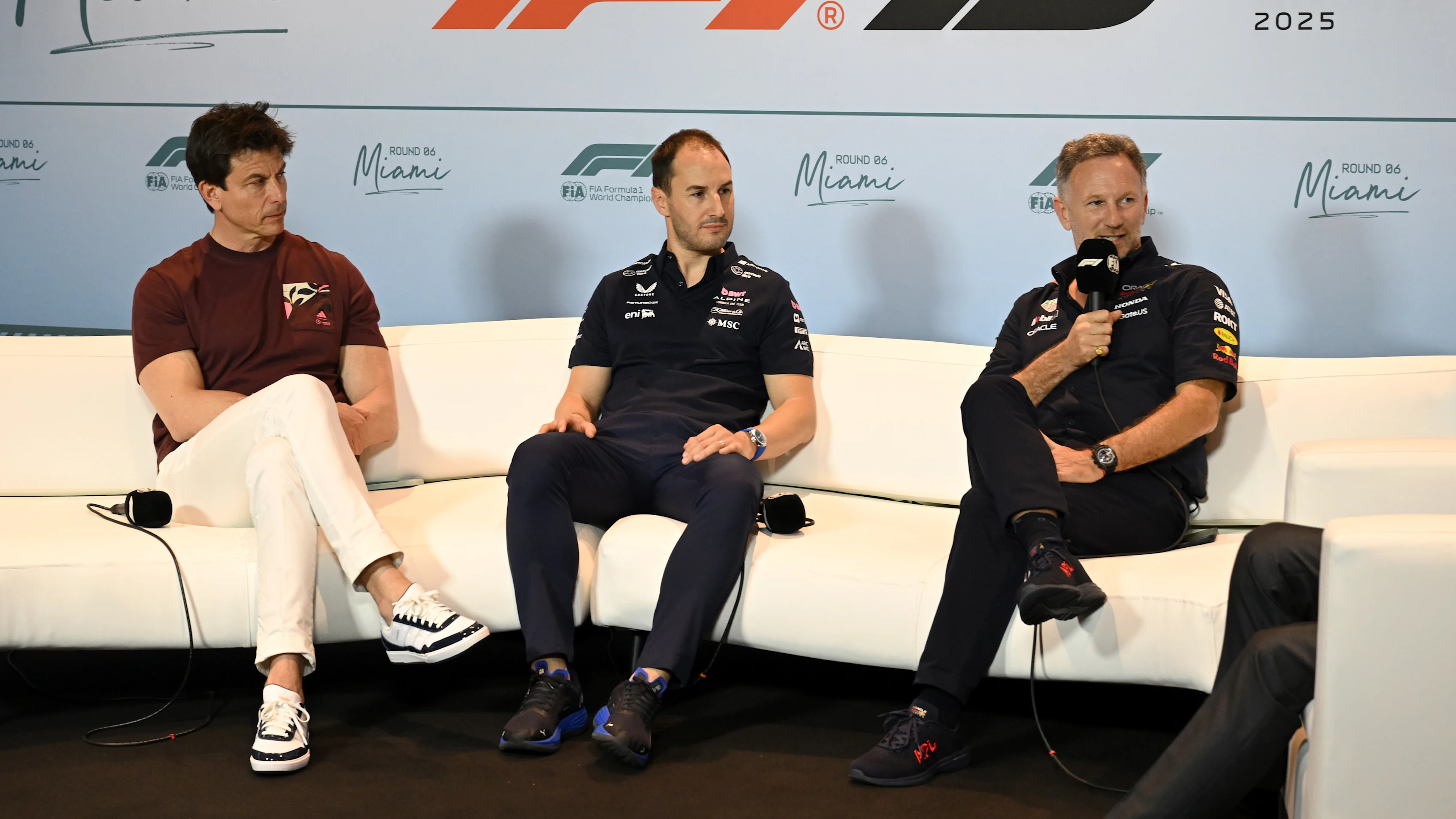 MIAMI, FLORIDA - MAY 02: Toto Wolff, Executive Director of Mercedes AMG Petronas F1 Team Oliver