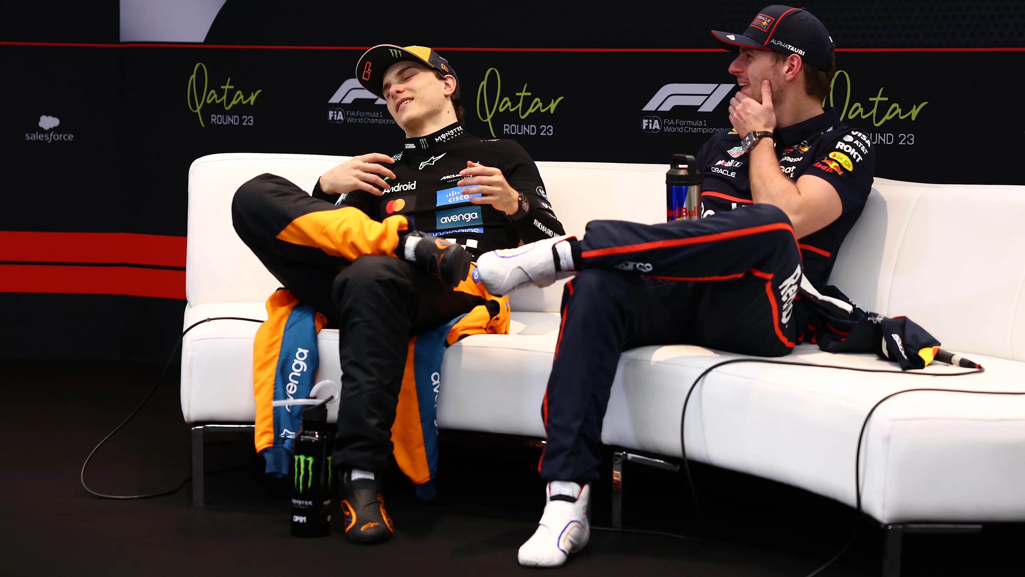 LUSAIL CITY, QATAR - NOVEMBER 30: Race winner Max Verstappen of the Netherlands and Oracle Red Bull