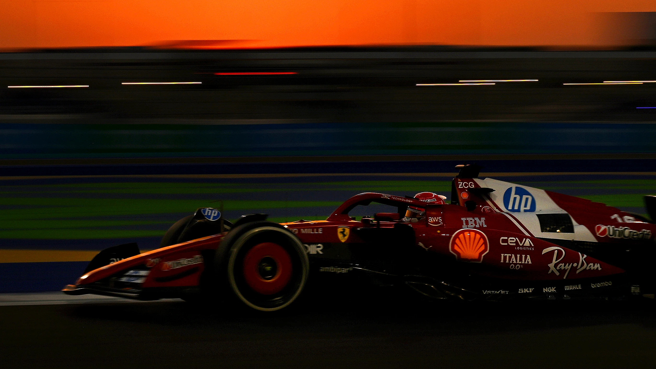 LUSAIL CITY, QATAR - NOVEMBER 28: Charles Leclerc of Monaco driving the (16) Scuderia Ferrari SF-25 on track during practice ahead of the F1 Grand Prix of Qatar at Lusail International Circuit on November 28, 2025 in Lusail City, Qatar. (Photo by Clive Mason/Getty Images)