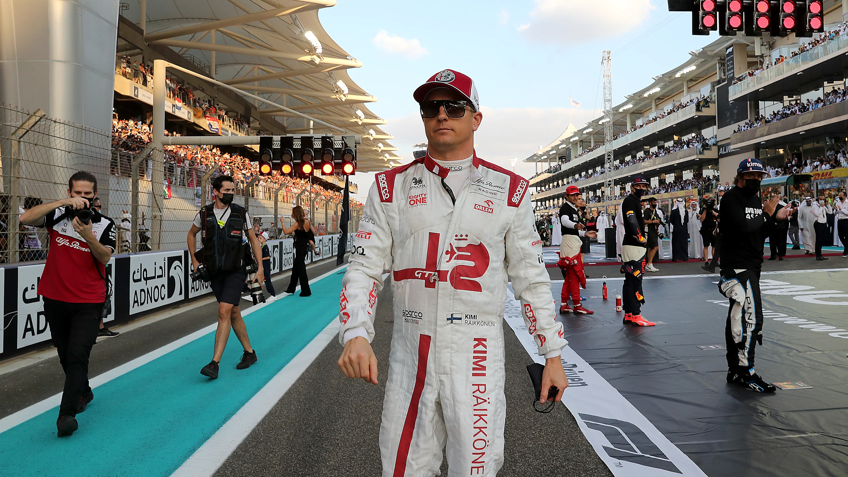 ABU DHABI, UNITED ARAB EMIRATES - DECEMBER 12: Kimi Raikkonen of Finland and Alfa Romeo Racing