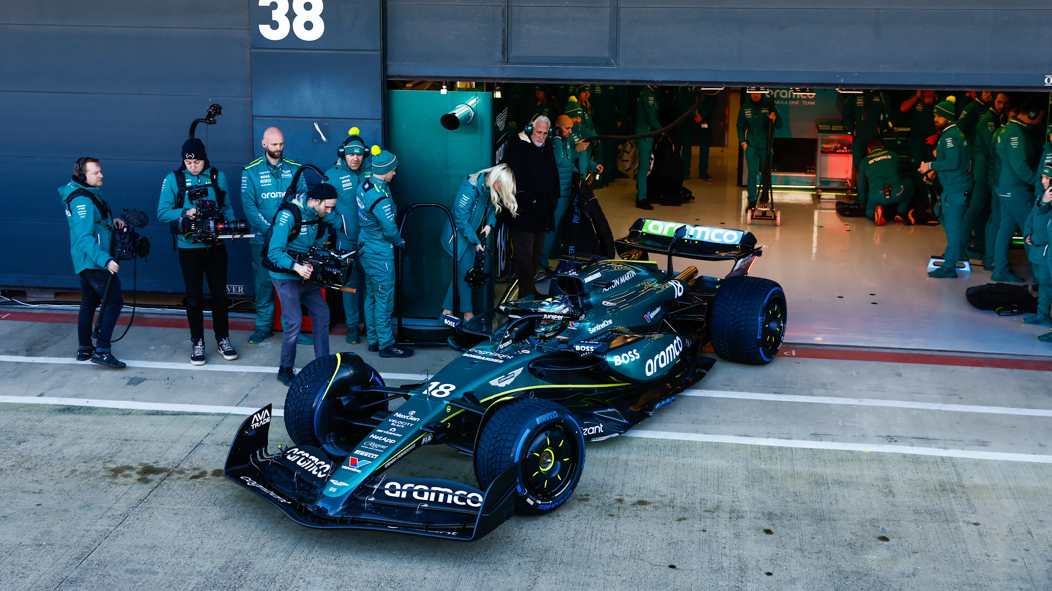 action, Silverstone Circuit, F12403a, F1, GP, Great Britain
Lance Stroll, Aston Martin AMR24, exits