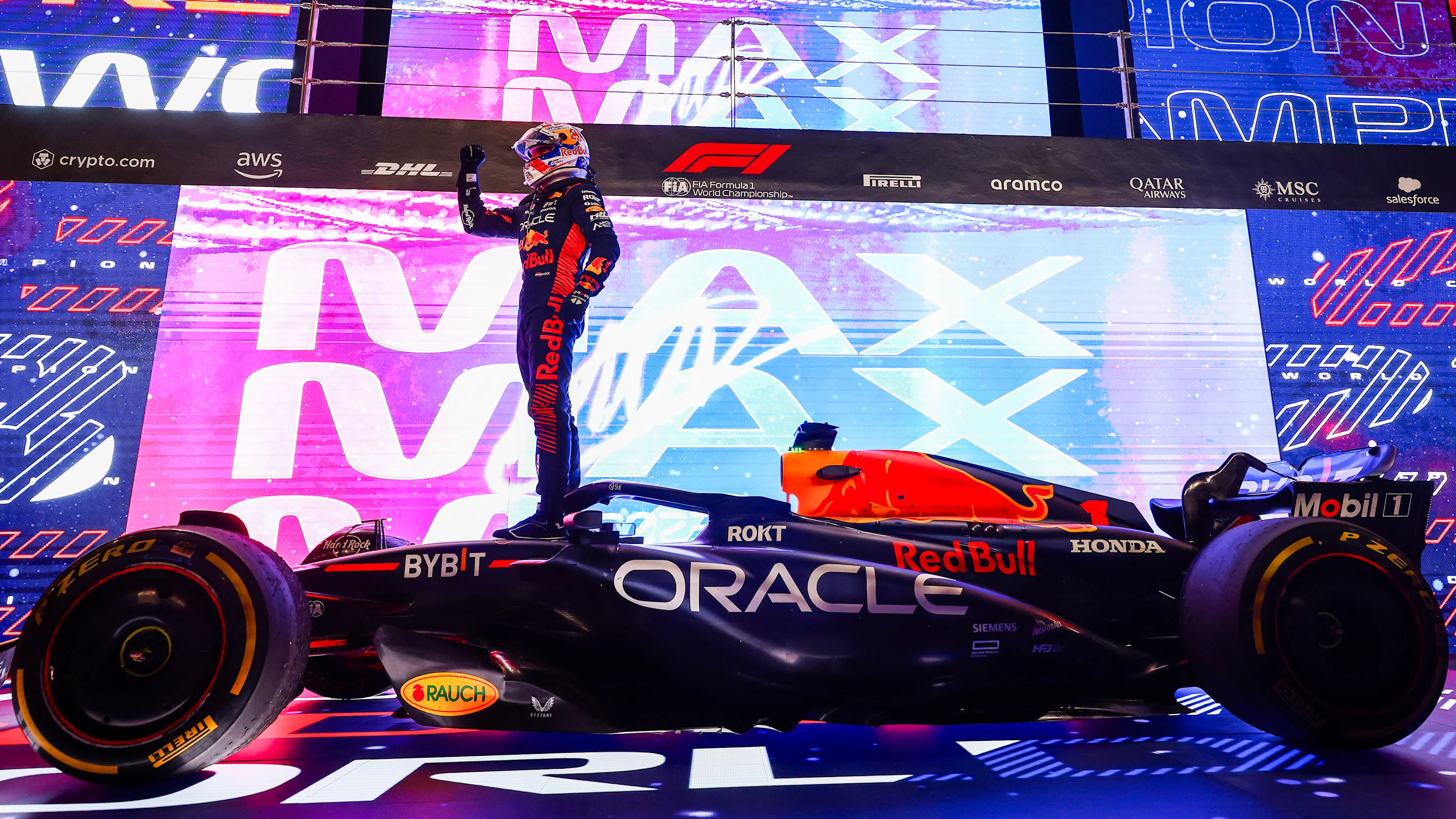 LUSAIL CITY, QATAR - OCTOBER 07: 2023 F1 World Drivers Champion Max Verstappen of the Netherlands