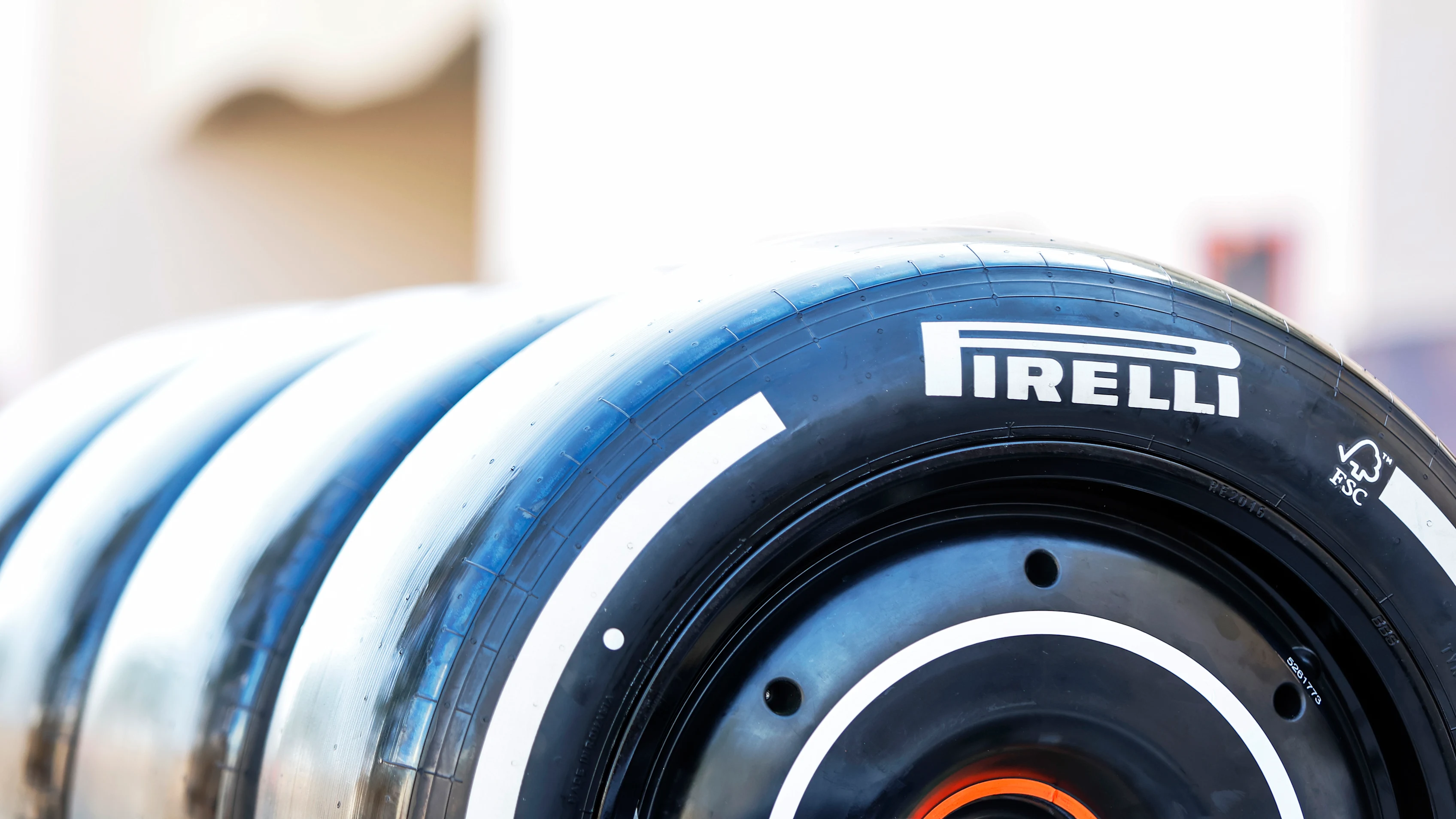 BAHRAIN INTERNATIONAL CIRCUIT, BAHRAIN - FEBRUARY 20: Pirelli tyres during the Pre-Season Test at