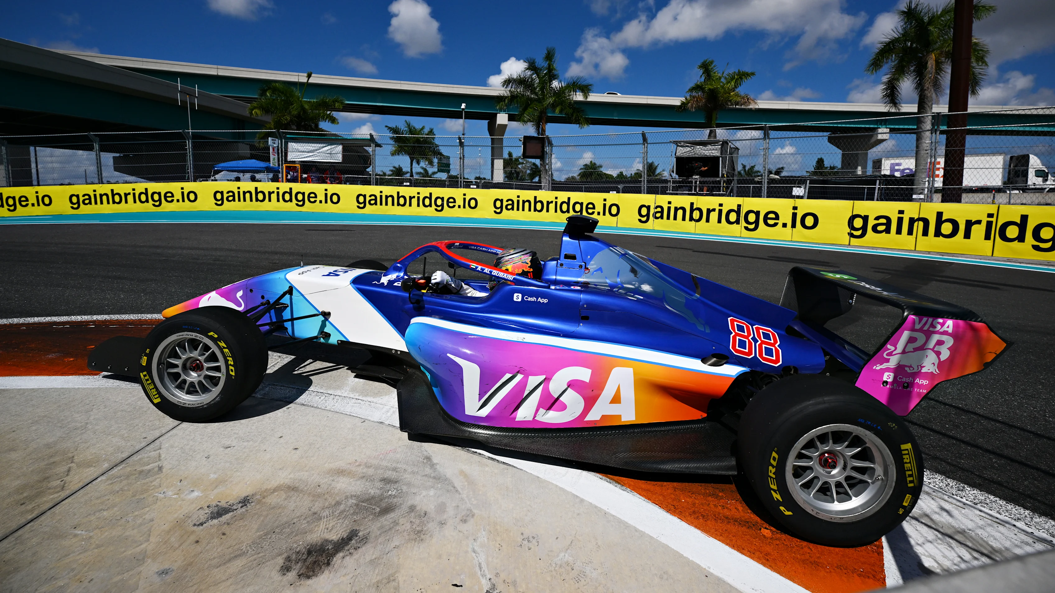MIAMI, FLORIDA - MAY 03: Amna Al Qubaisi of United Arab Emirates and MP Motorsport (88) drives on