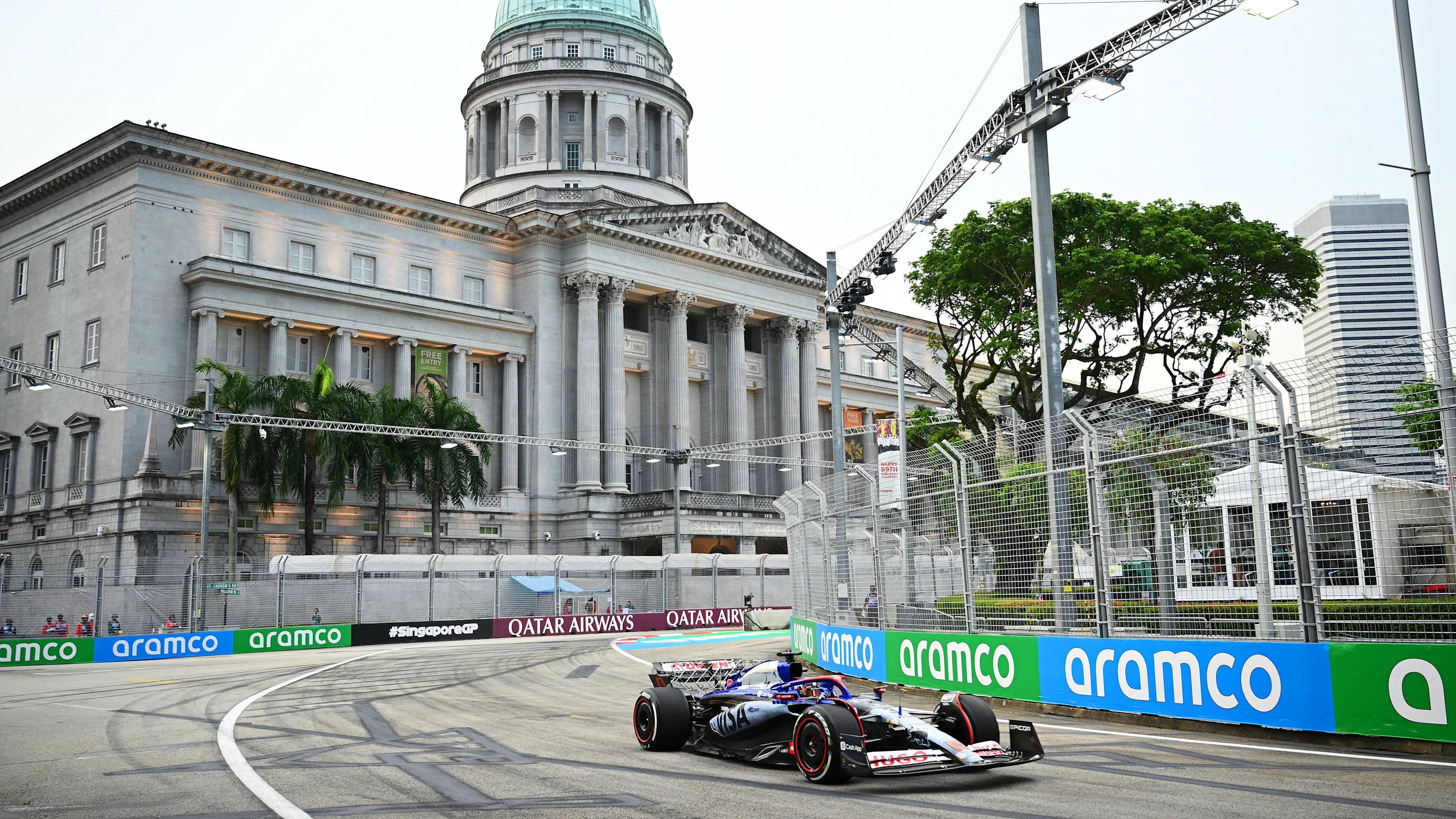 SINGAPORE, SINGAPORE - SEPTEMBER 19: Yuki Tsunoda of Japan and Visa Cash App RB has a seat fitting