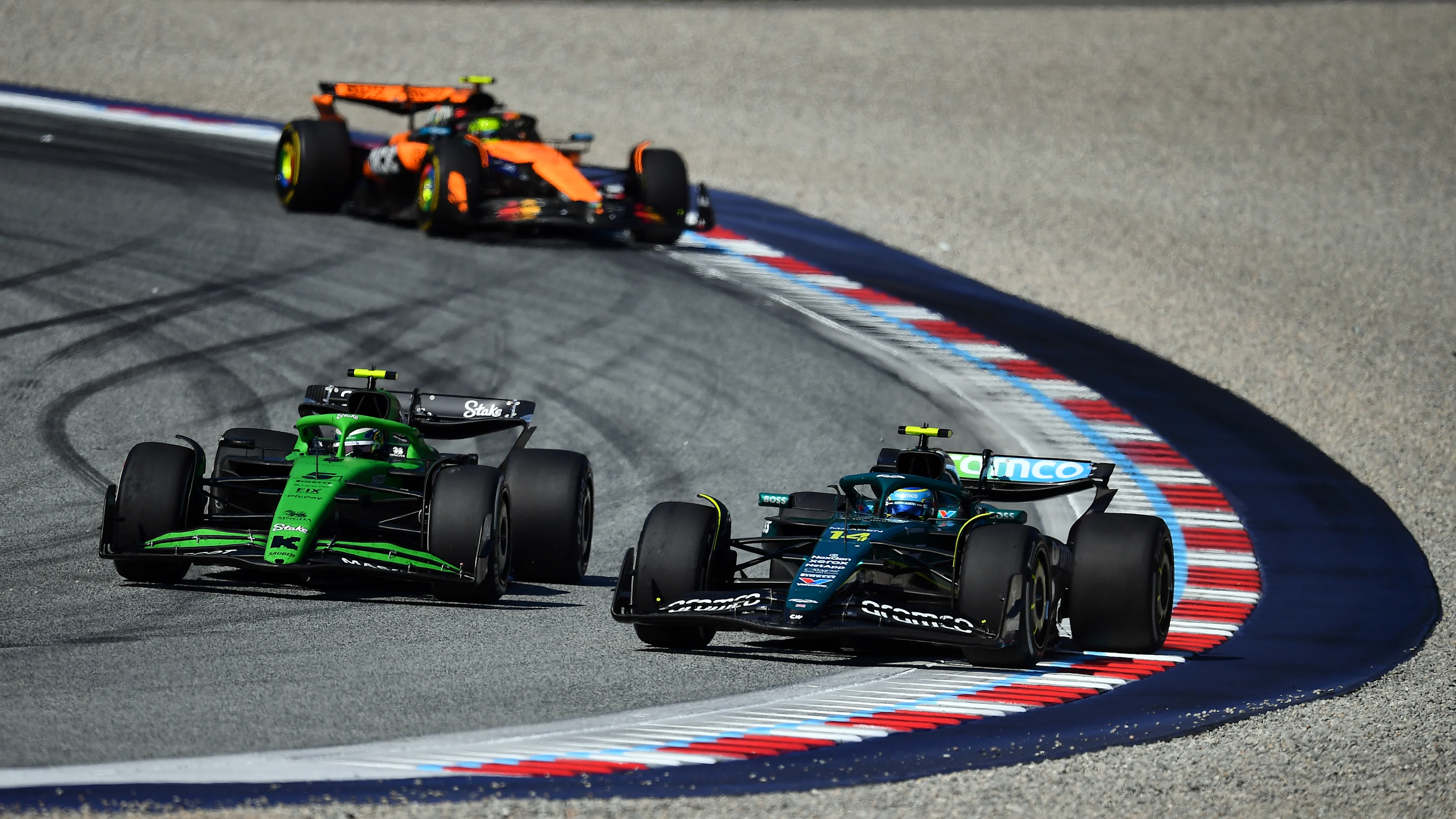 SPIELBERG, AUSTRIA - JUNE 28: Eleventh placed Fernando Alonso of Spain and Aston Martin F1 Team