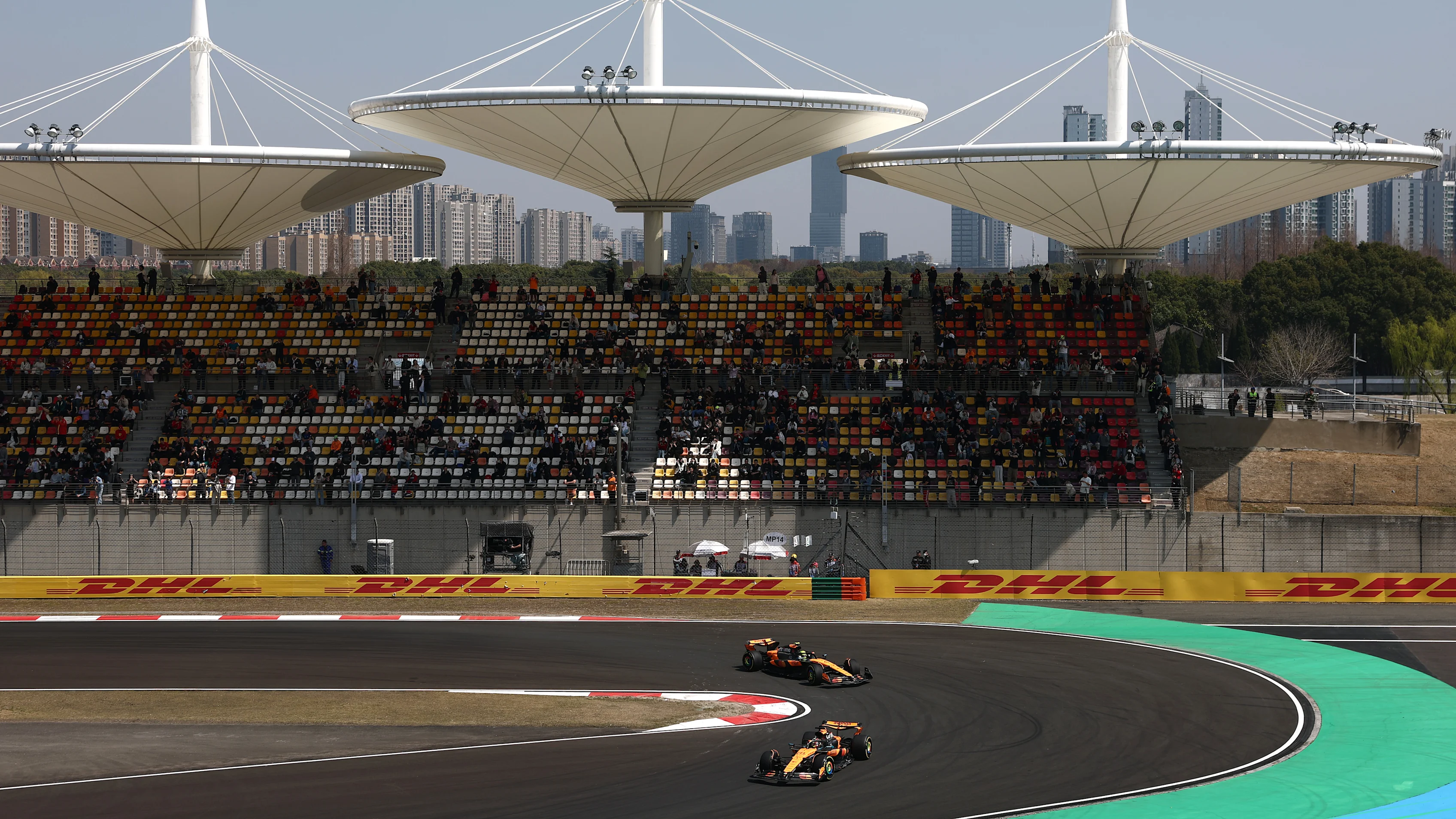 A general view of the hairpin during the preview ahead of the F1 Grand Prix of China at Shanghai