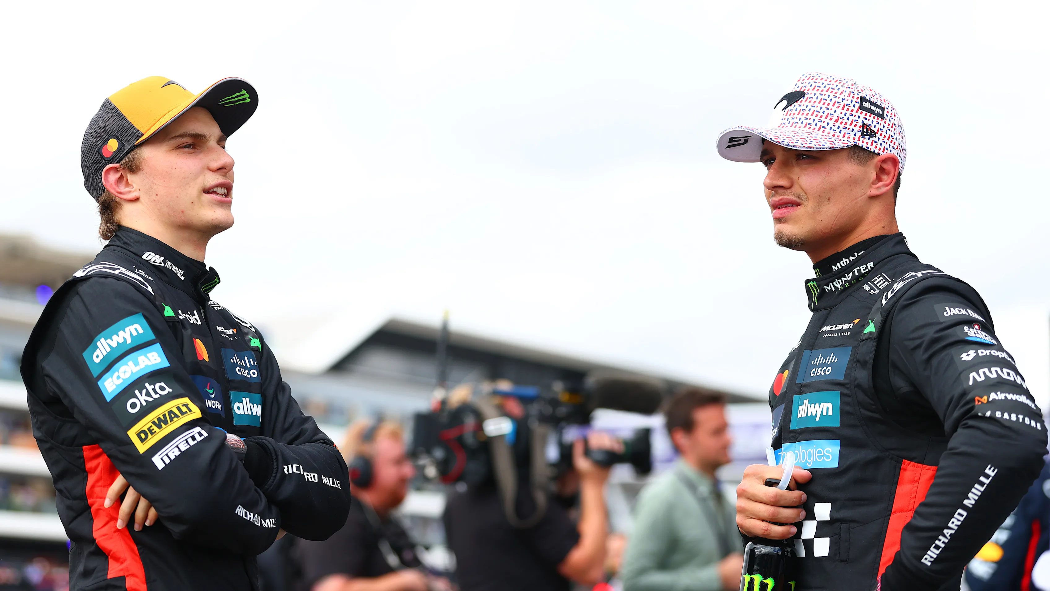 NORTHAMPTON, ENGLAND - JULY 05: Second placed qualifier Oscar Piastri of Australia and McLaren and