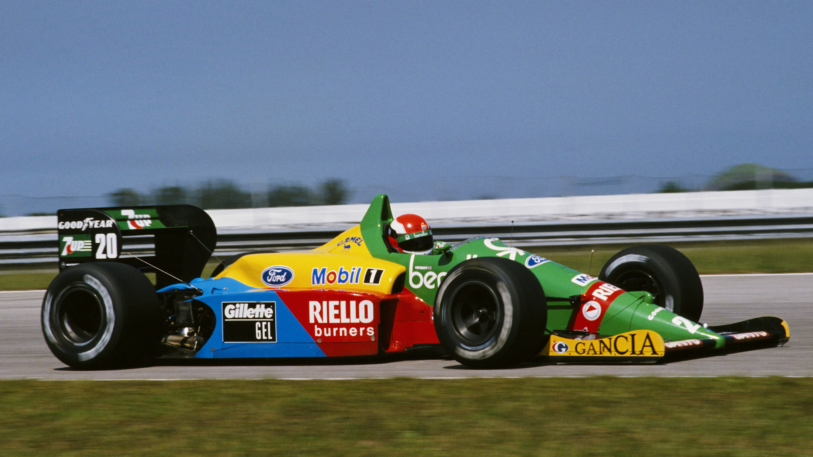 Johnny Herbert of Great Britain drives the #20 Benetton Formula Benetton B188 Ford V8 during