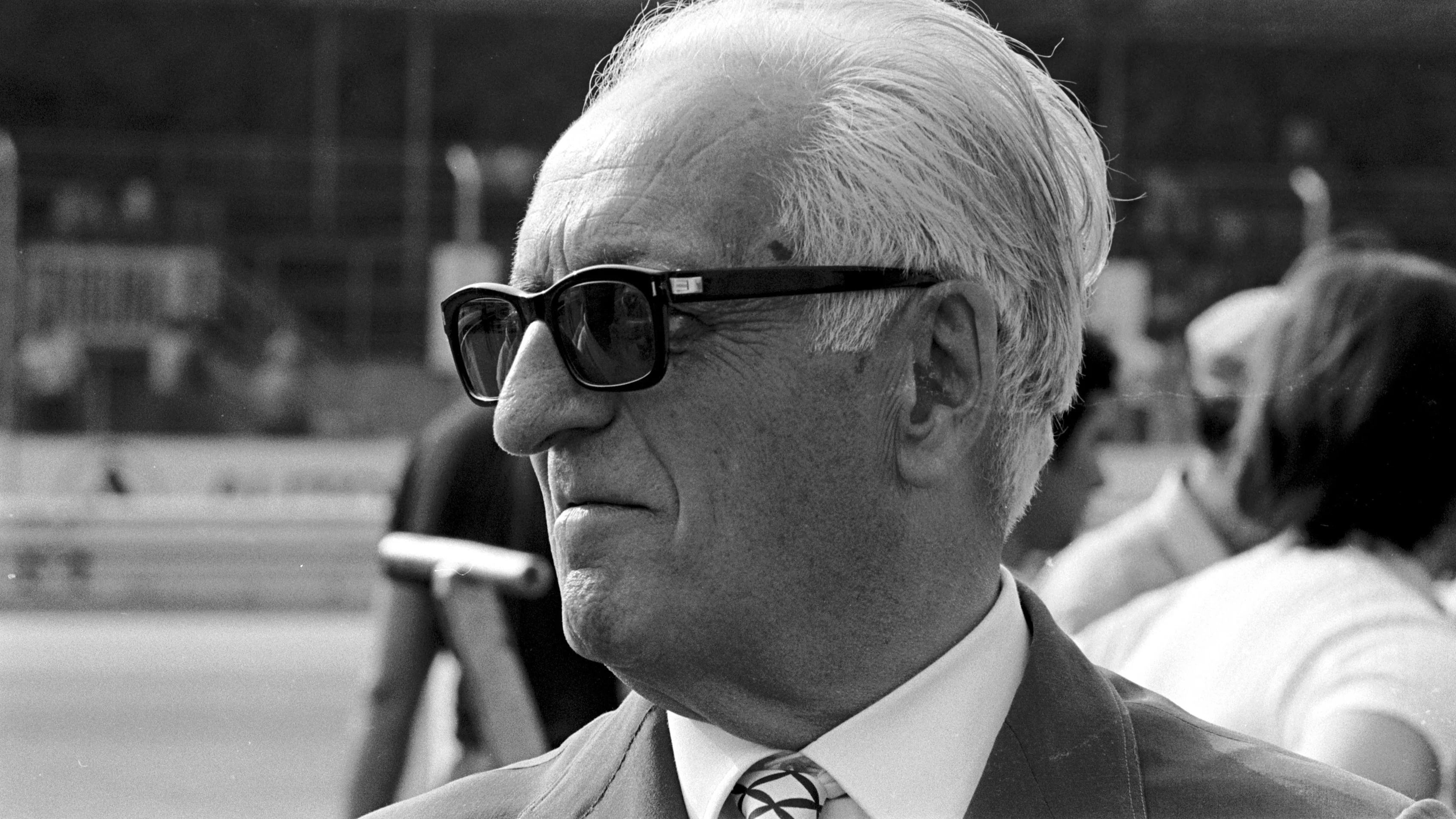 Enzo Ferrari made his customary visit to Monza during practice Italian GP, Monza, 5 September 1971