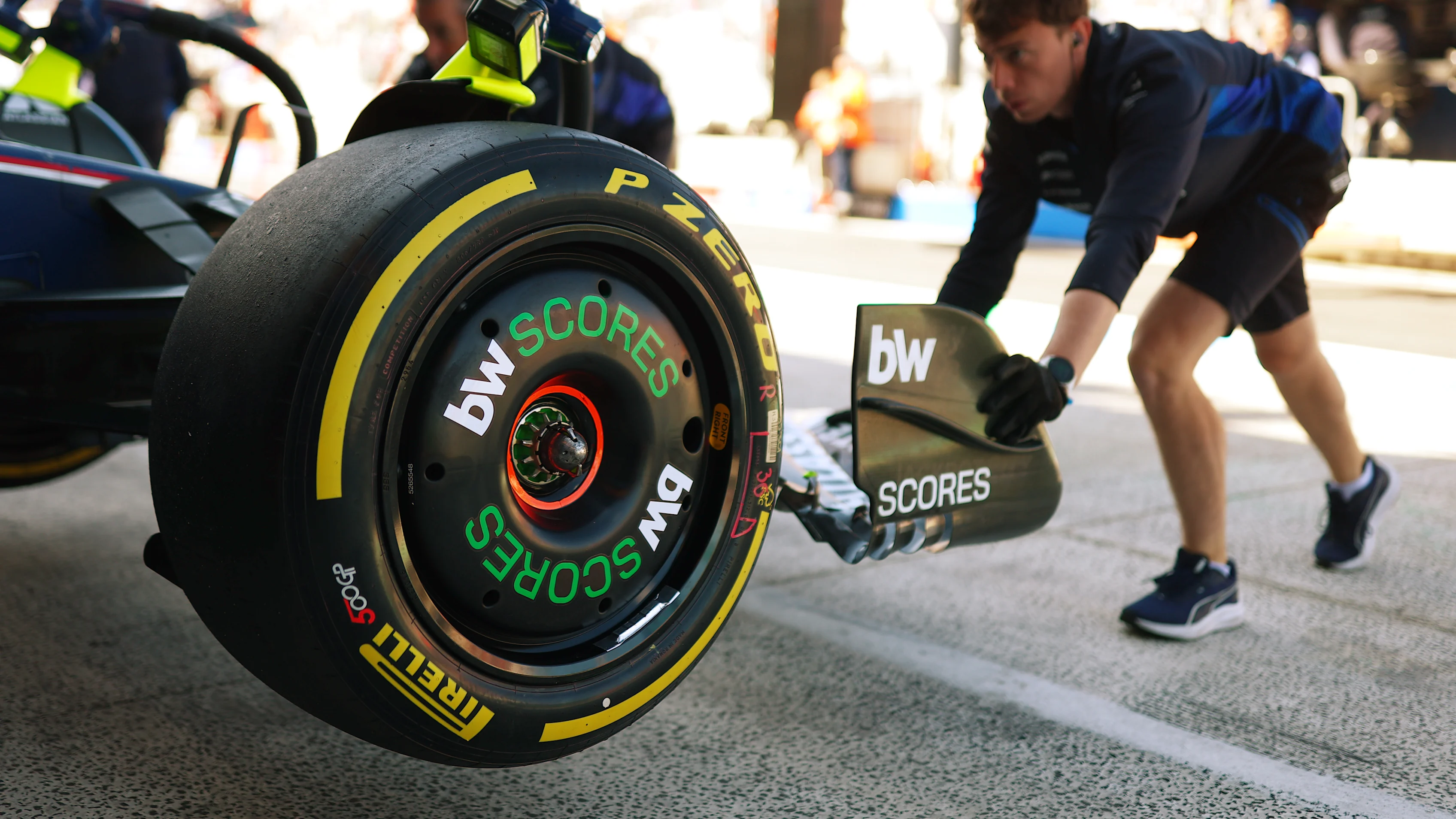 ZANDVOORT, NETHERLANDS - AUGUST 30: Pirelli 500 GPs branding is seen on the tyre of the Williams