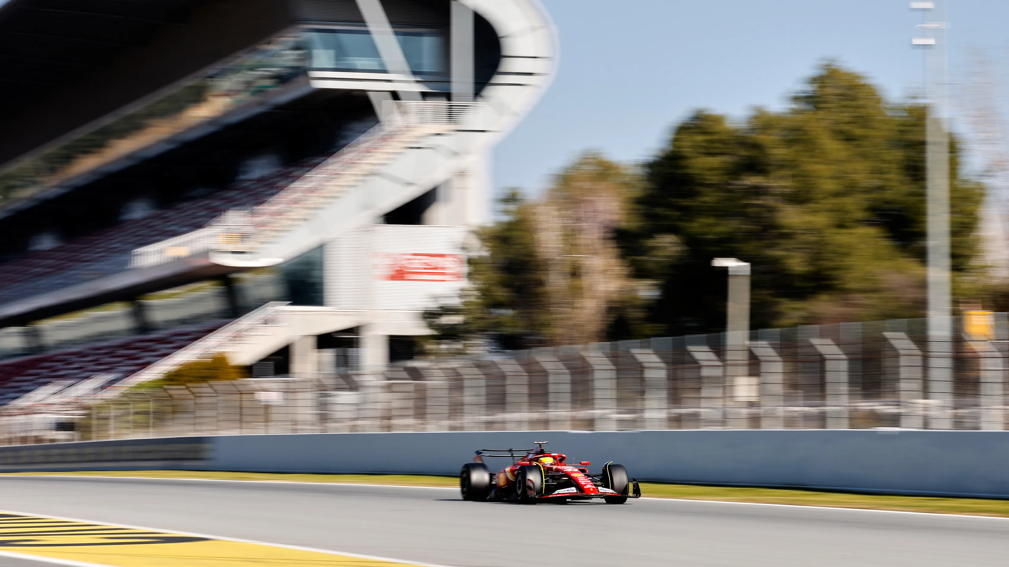 Hamilton and Leclerc shared the wheel of a modified Ferrari SF-24 once more