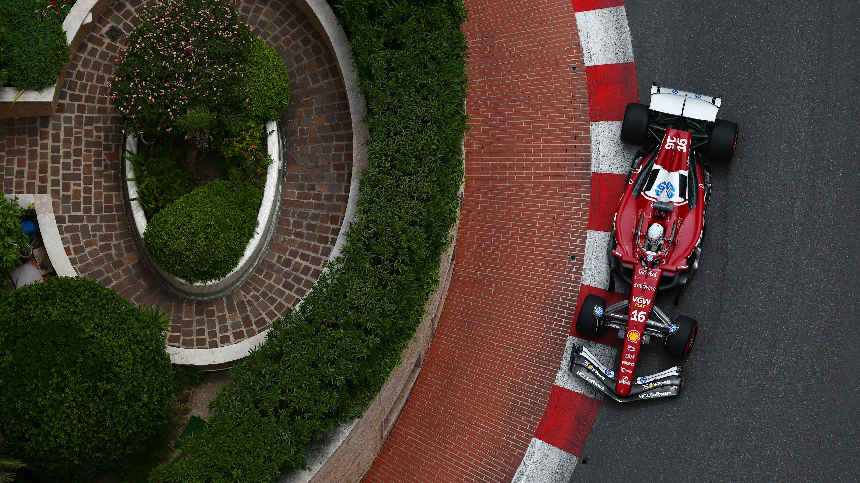 MONTE-CARLO, MONACO - MAY 23: Charles Leclerc of Monaco driving the (16) Scuderia Ferrari SF-25 on