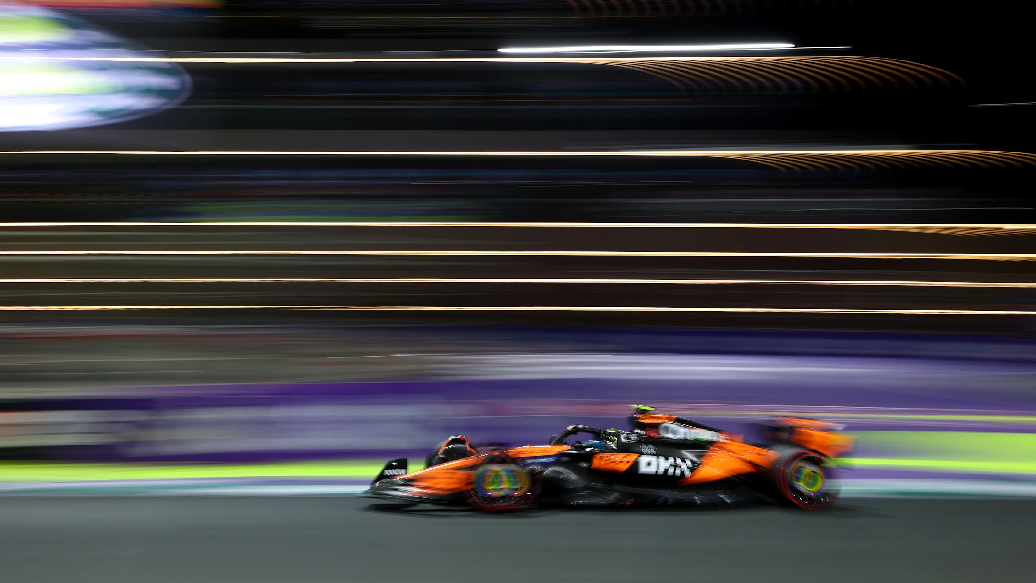 JEDDAH, SAUDI ARABIA - APRIL 18: Lando Norris of Great Britain driving the (4) McLaren MCL39
