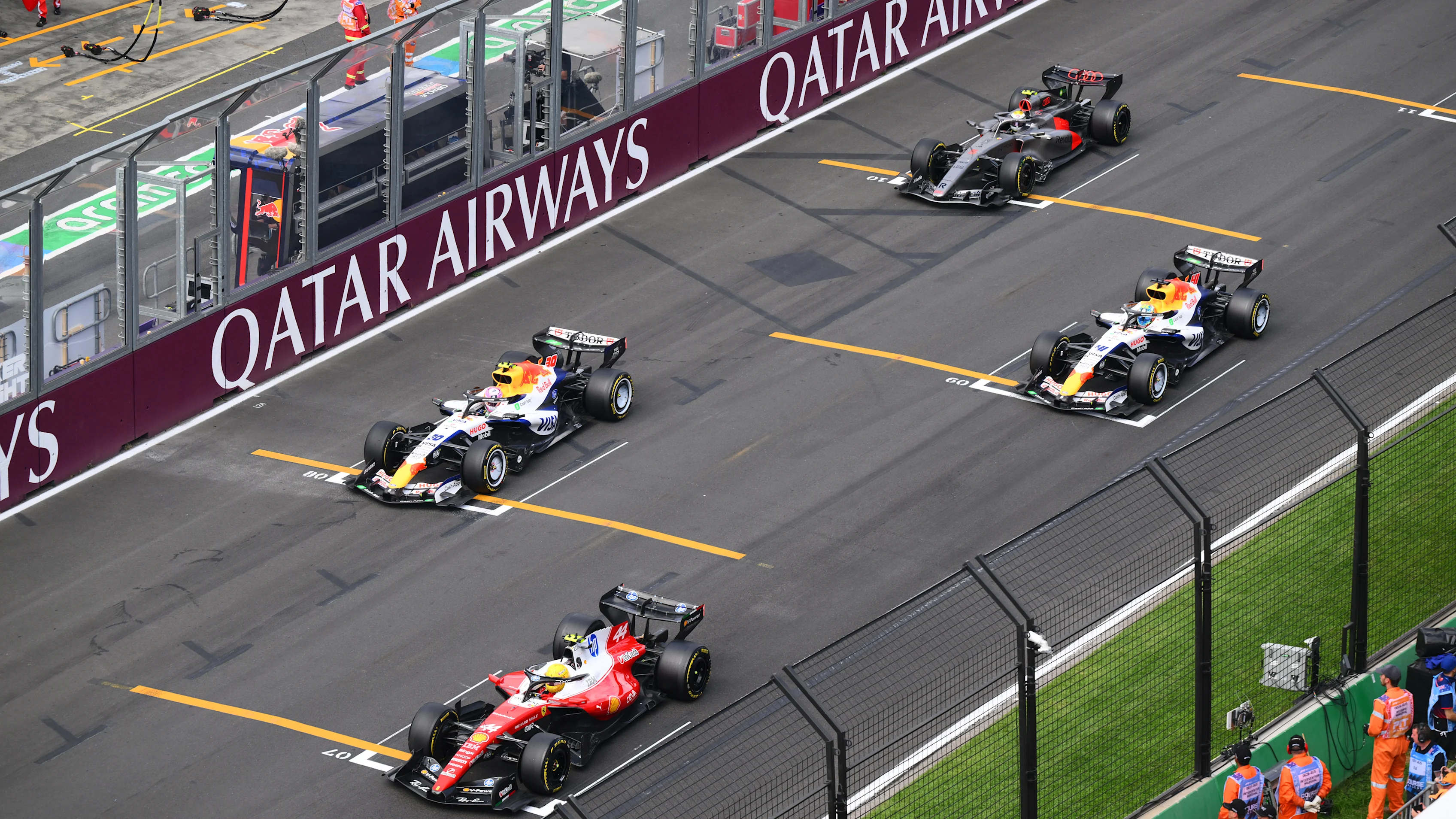 MELBOURNE, AUSTRALIA - MARCH 08: Lewis Hamilton of Great Britain driving the (44) Scuderia Ferrari