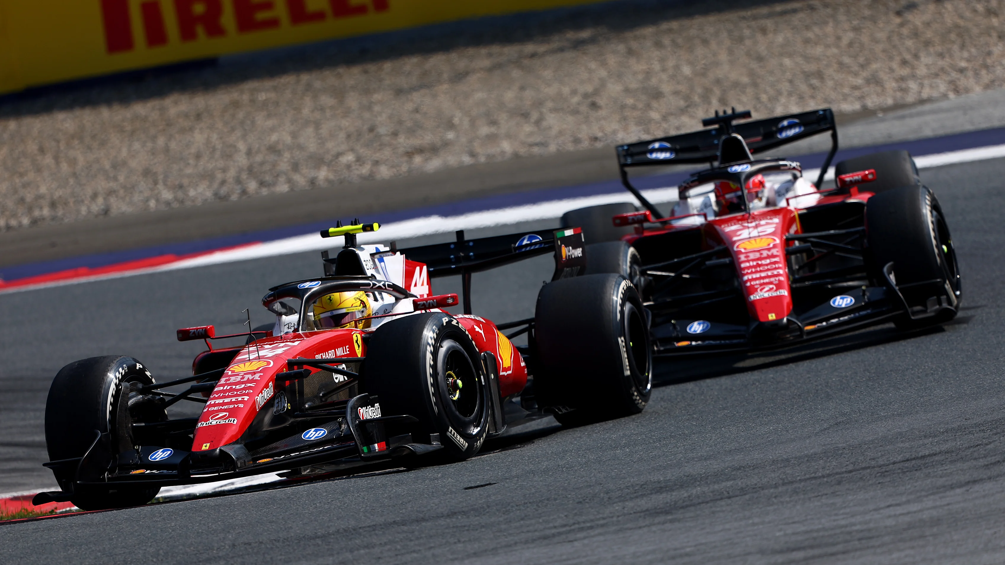 SPIELBERG, AUSTRIA - JUNE 28: Lewis Hamilton of Great Britain driving the (44) Scuderia Ferrari