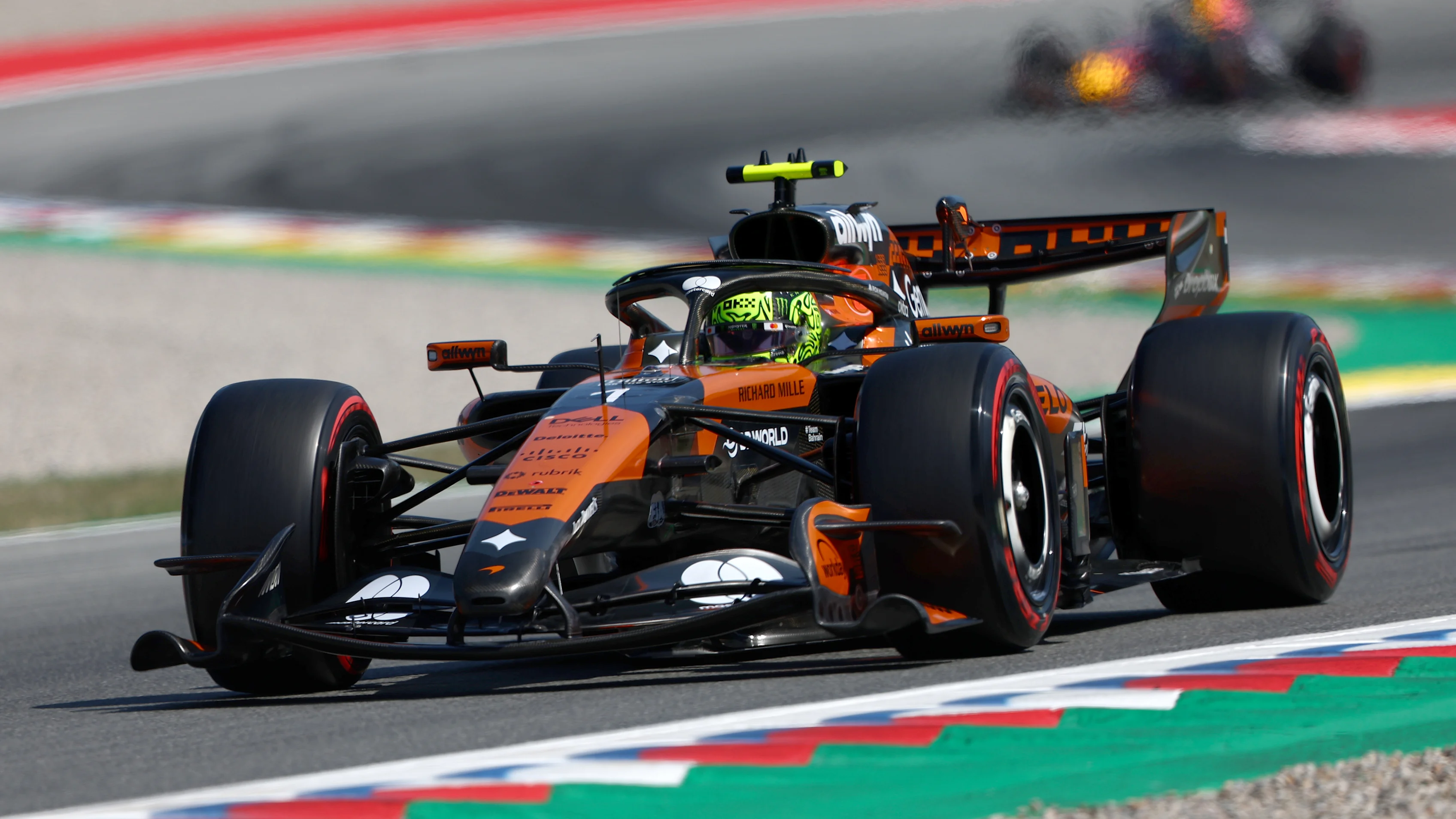 BARCELONA, SPAIN - JUNE 13: Lando Norris of Great Britain driving the (1) McLaren MCL40 Mercedes on