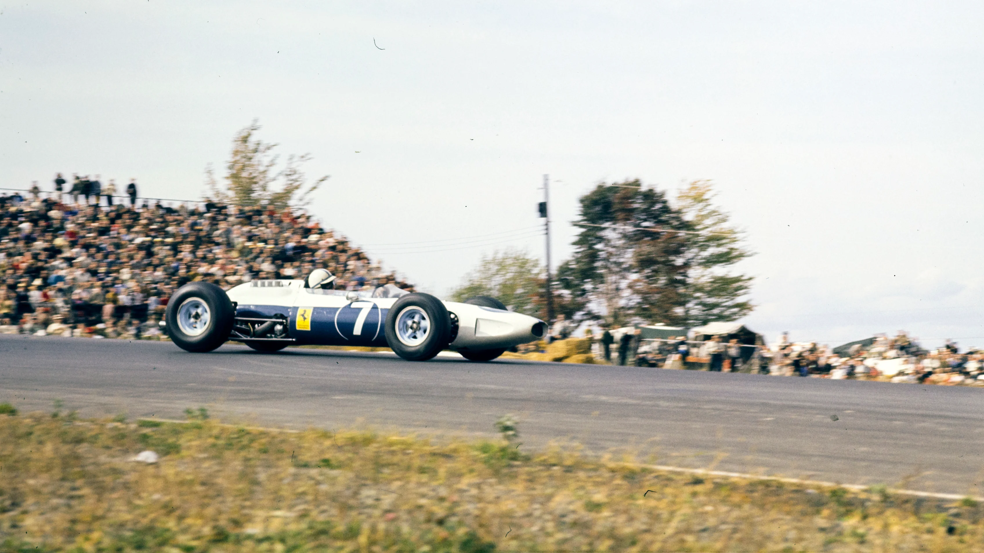 1964 Formula 1 United States GP, Watkins Glen International: John Surtees, Ferrari 158. (Photo by