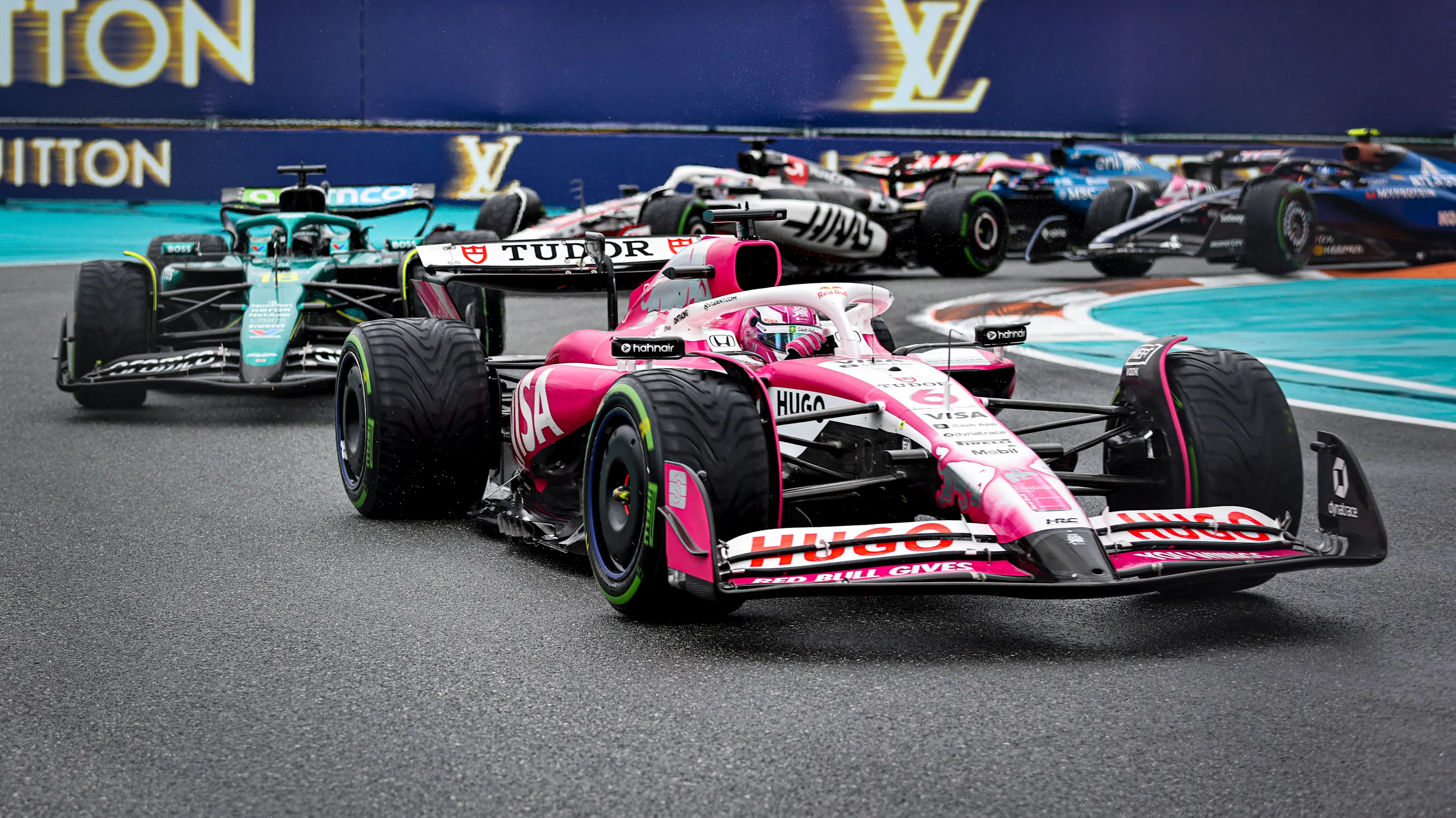 Isack Hadjar of France drives the (6) Visa Cash app RB VCARB02 Honda RBPT during the Formula 1