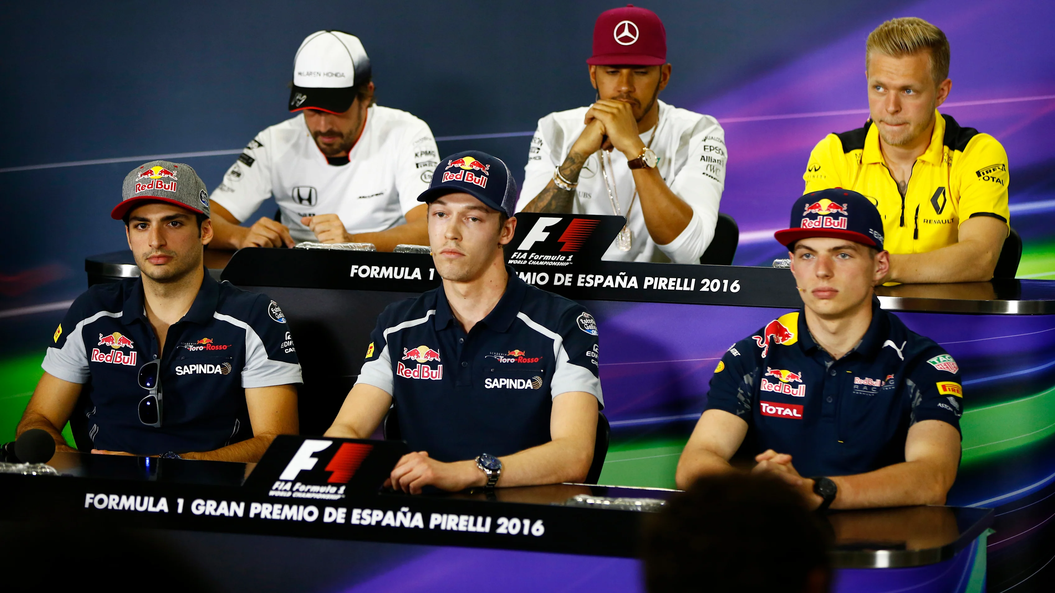 Circuit de Catalunya, Barcelona, Spain. Thursday 12 May 2016. The Thursday press conference line-up