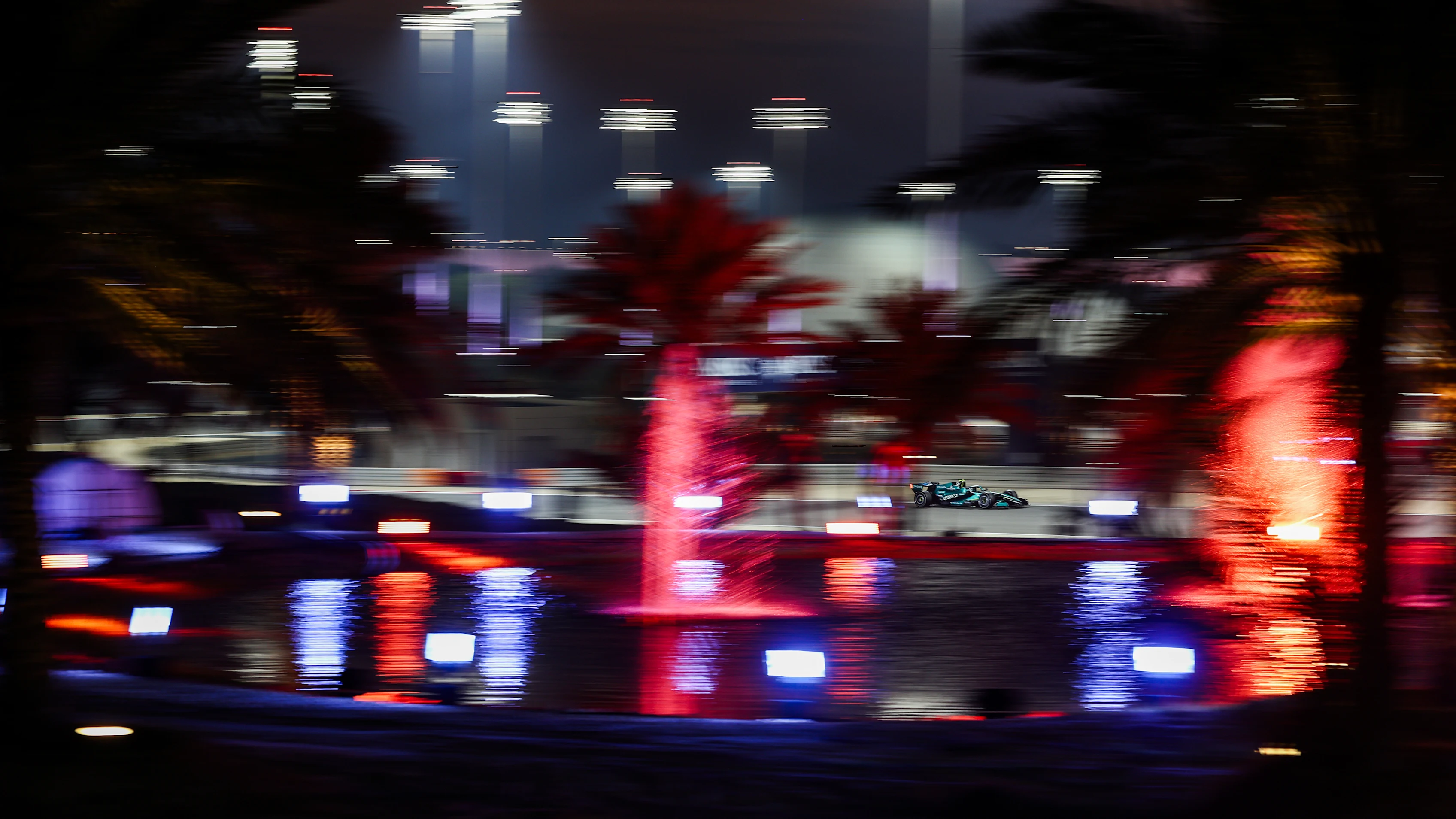 BAHRAIN, BAHRAIN - FEBRUARY 12: Fernando Alonso of Spain driving the (14) Aston Martin F1 Team