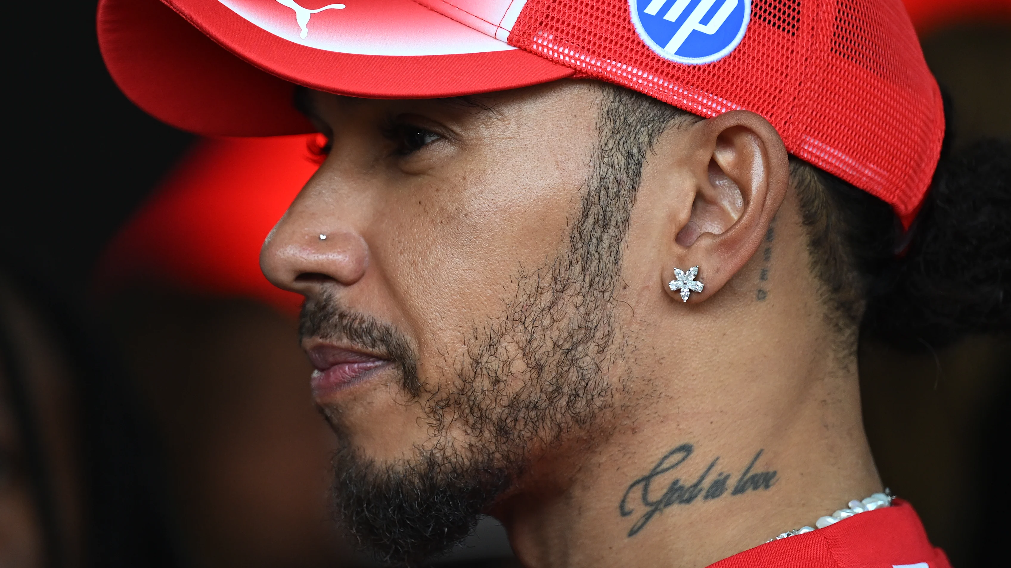 BAKU, AZERBAIJAN - SEPTEMBER 26: Sixth placed Lewis Hamilton of Great Britain and Scuderia Ferrari
